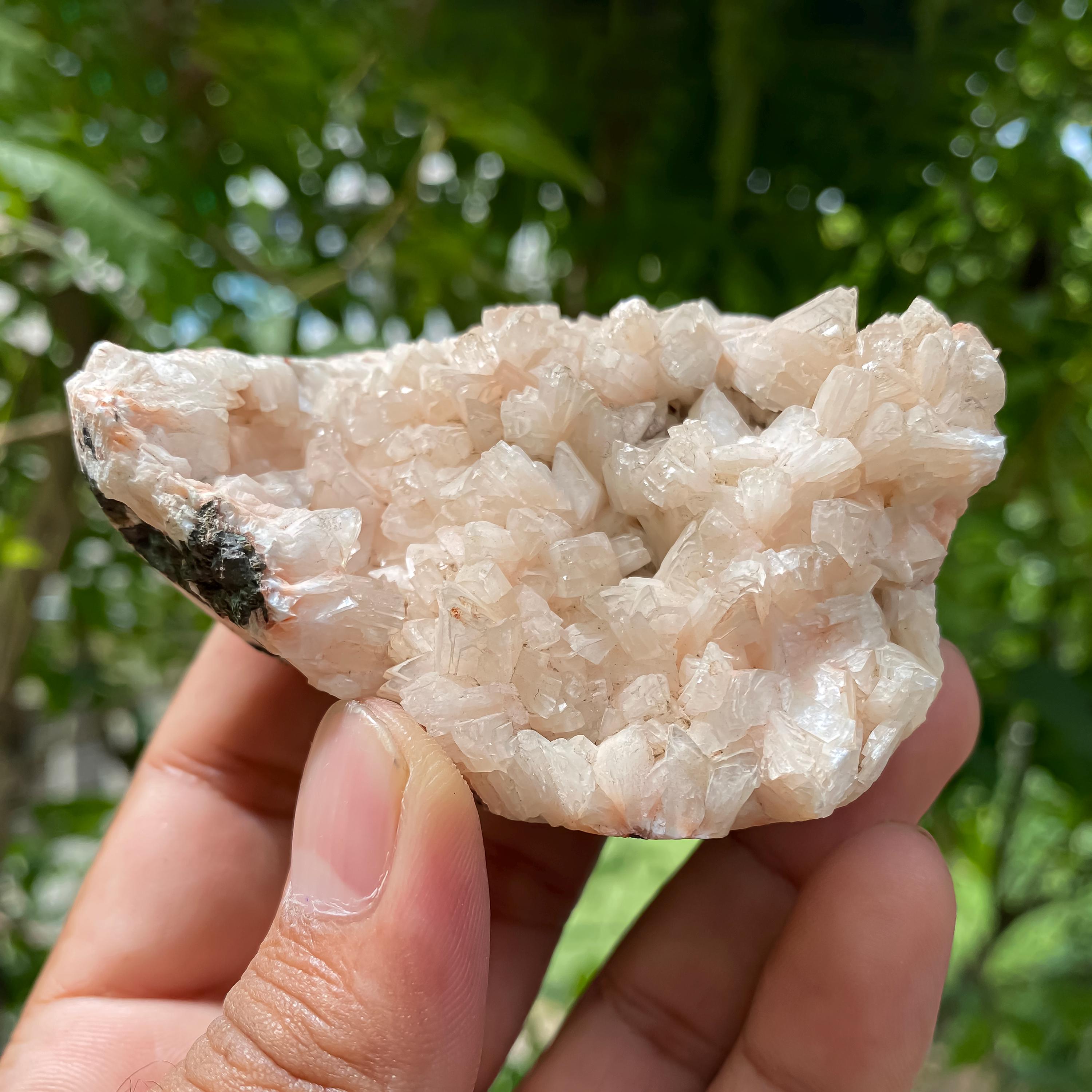 Natural Stillbite Apophyllite Geode - Raw Minerals for Healing, Meditation & Spiritual Energy Rough 120gm