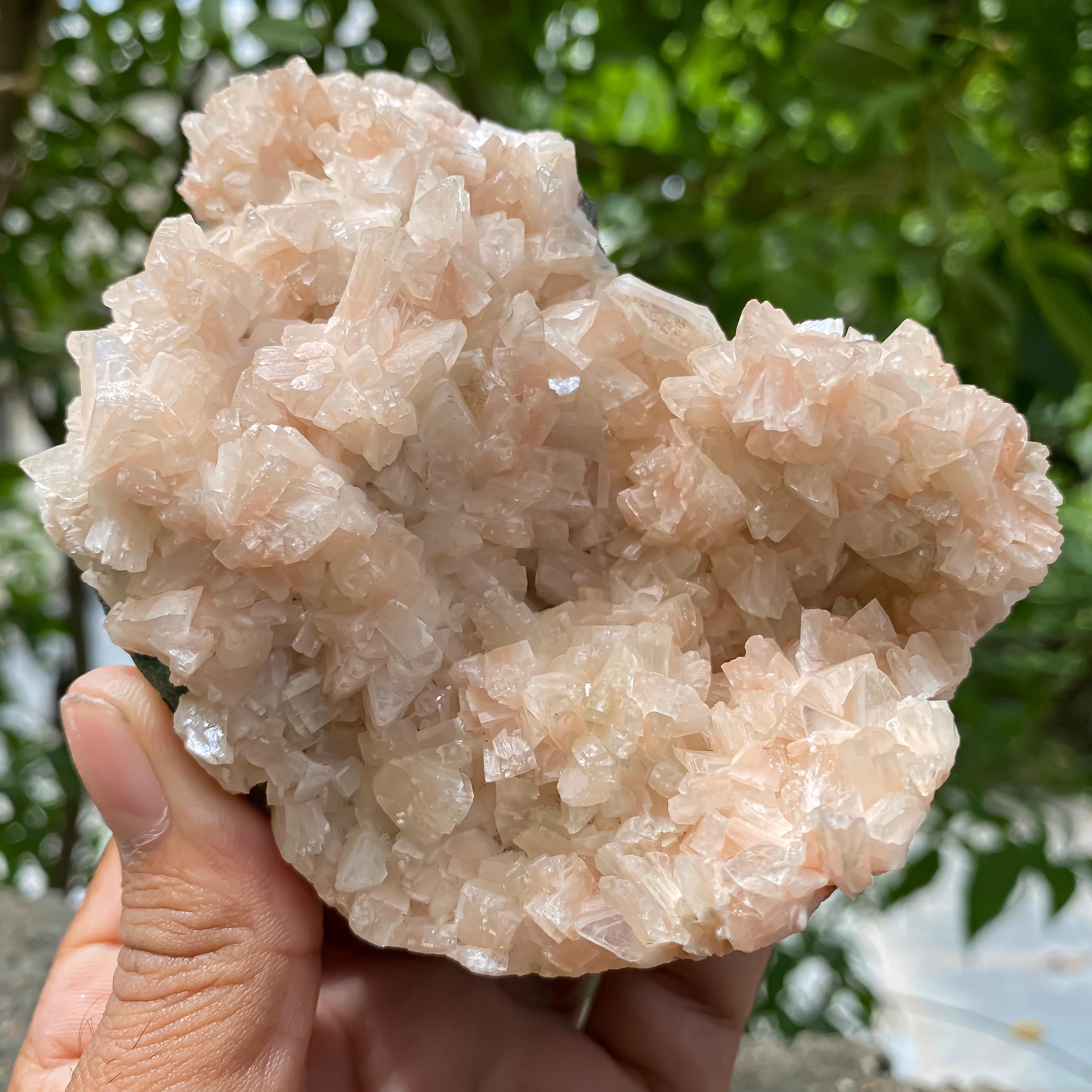 Unique Natural Stilbite Apophyllite Cluster - 460gm Energy Balancing Gemstone for Your Space Rough