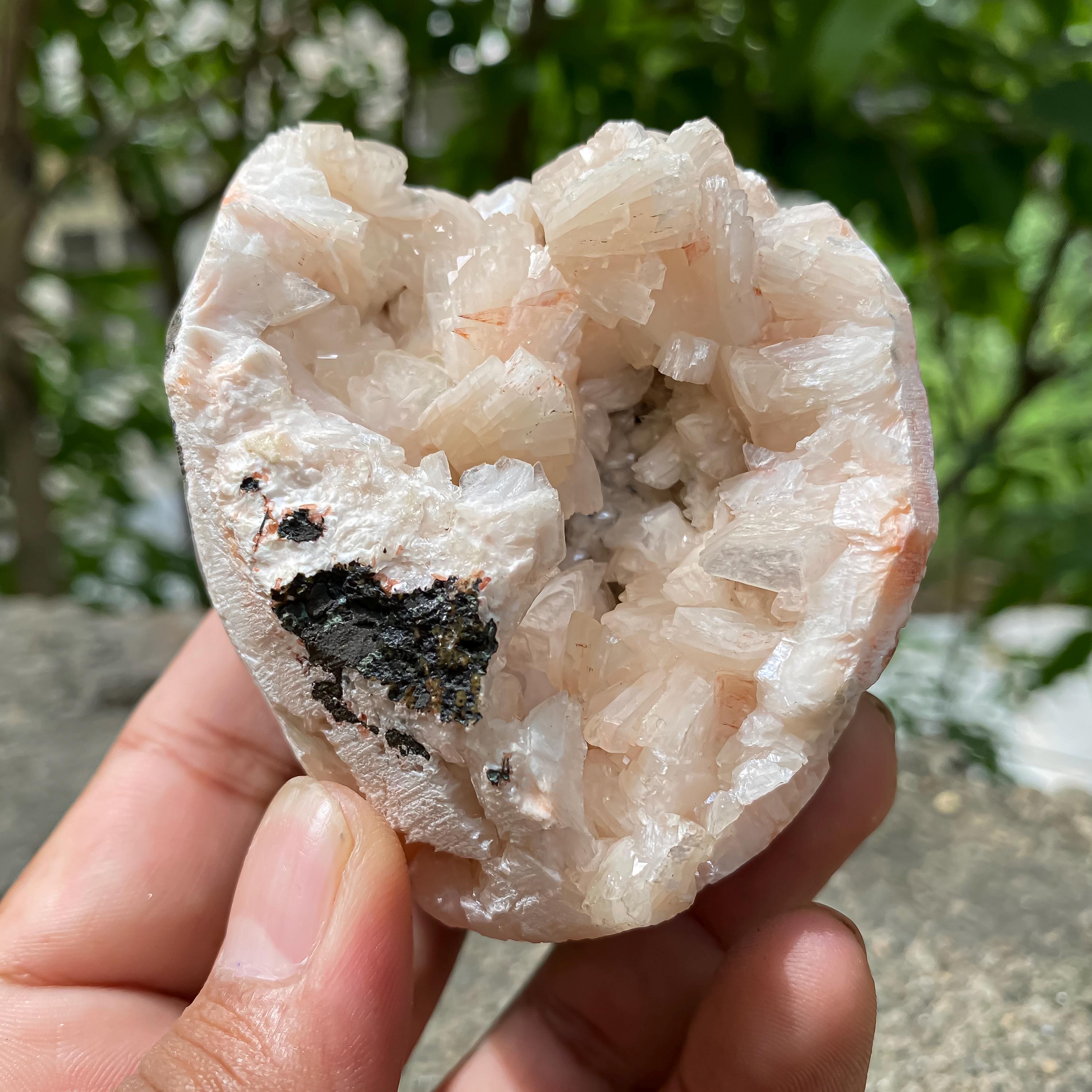 Stilbite Apophyllite Cluster - Sparkling Natural Crystal for Meditation Home Decor 290gm