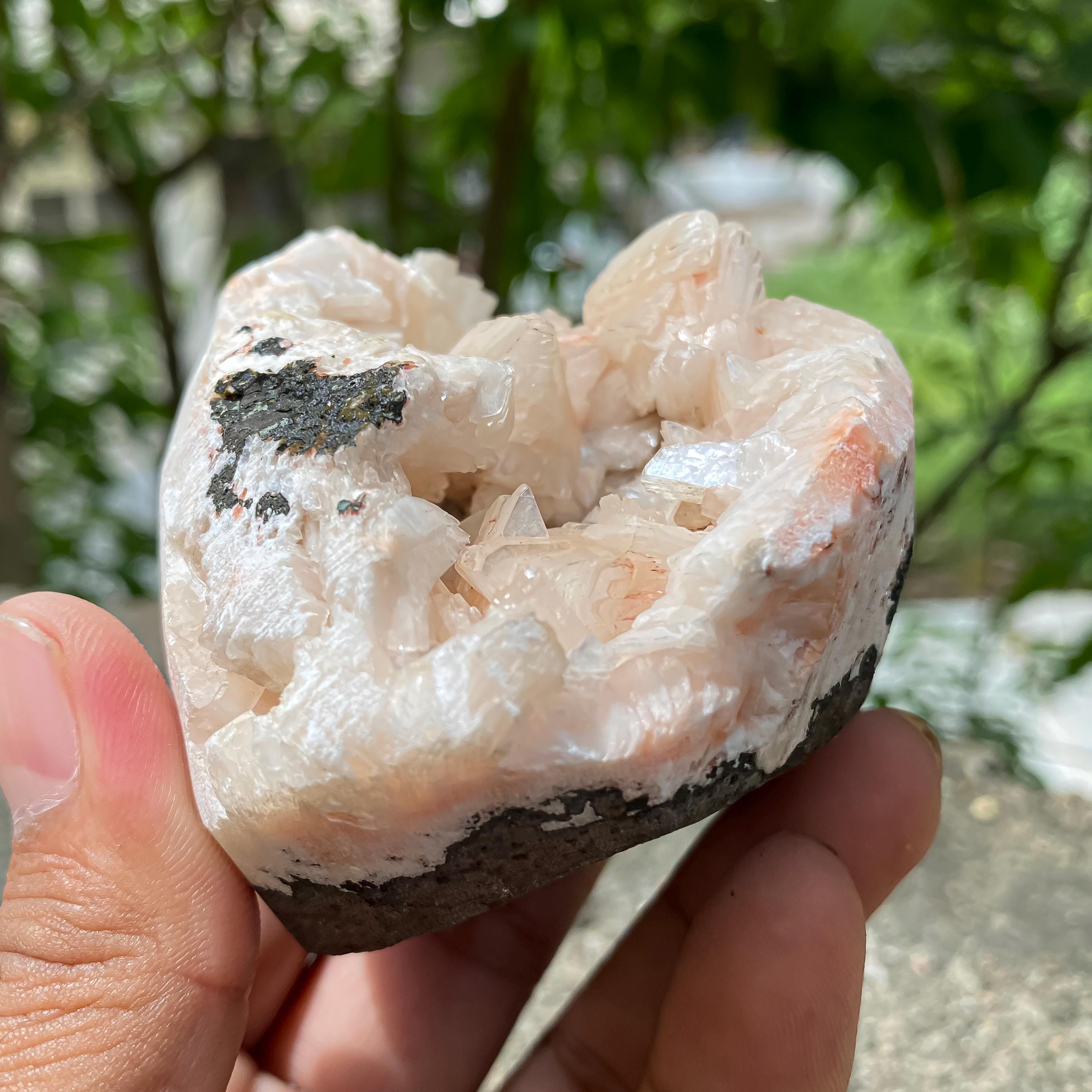 Stilbite Apophyllite Cluster - Sparkling Natural Crystal for Meditation Home Decor 290gm