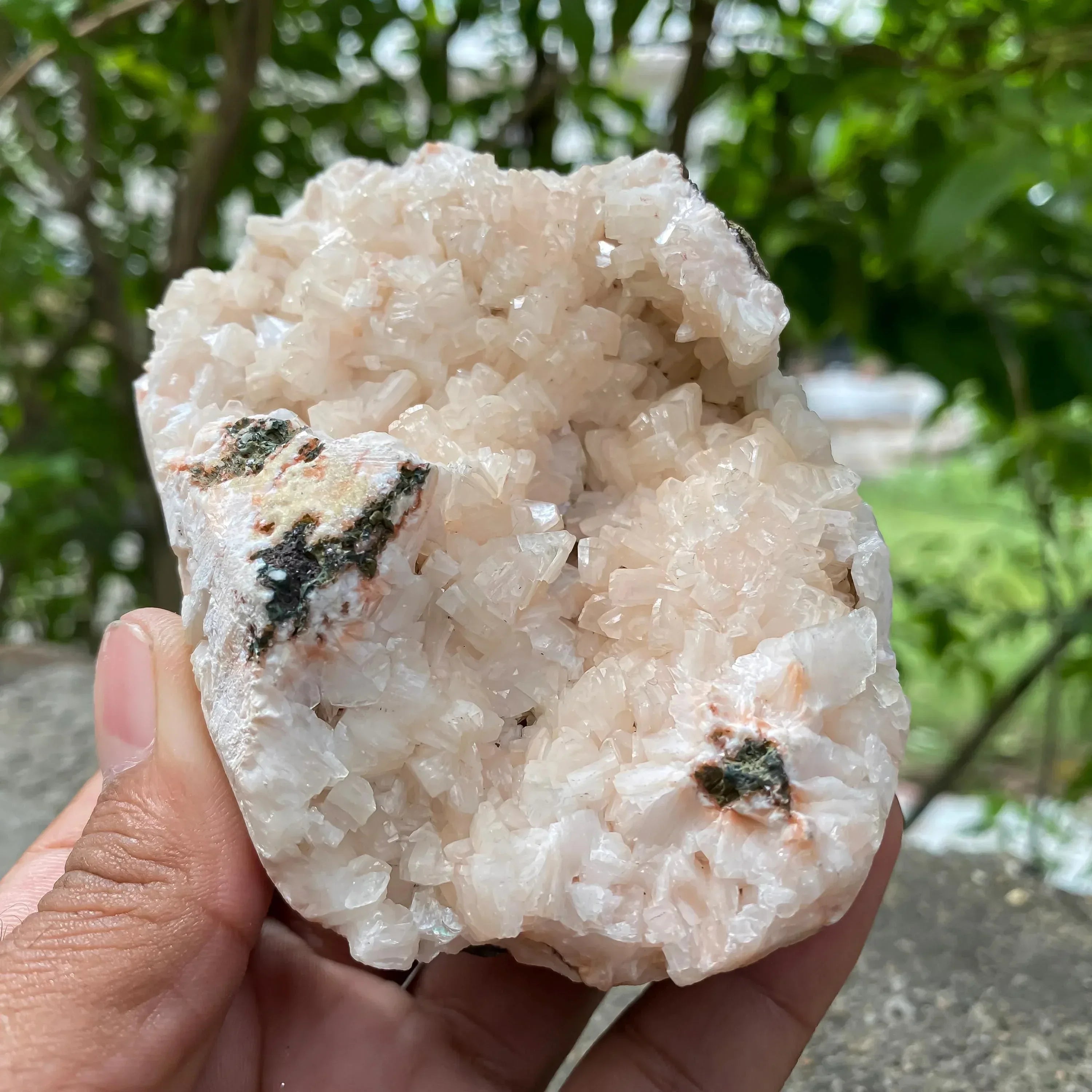 370gm Peach Stilbite Apophyllite Crystal Cluster with Stilbite Mineral Collection Rough Healing Crystals Zeolite