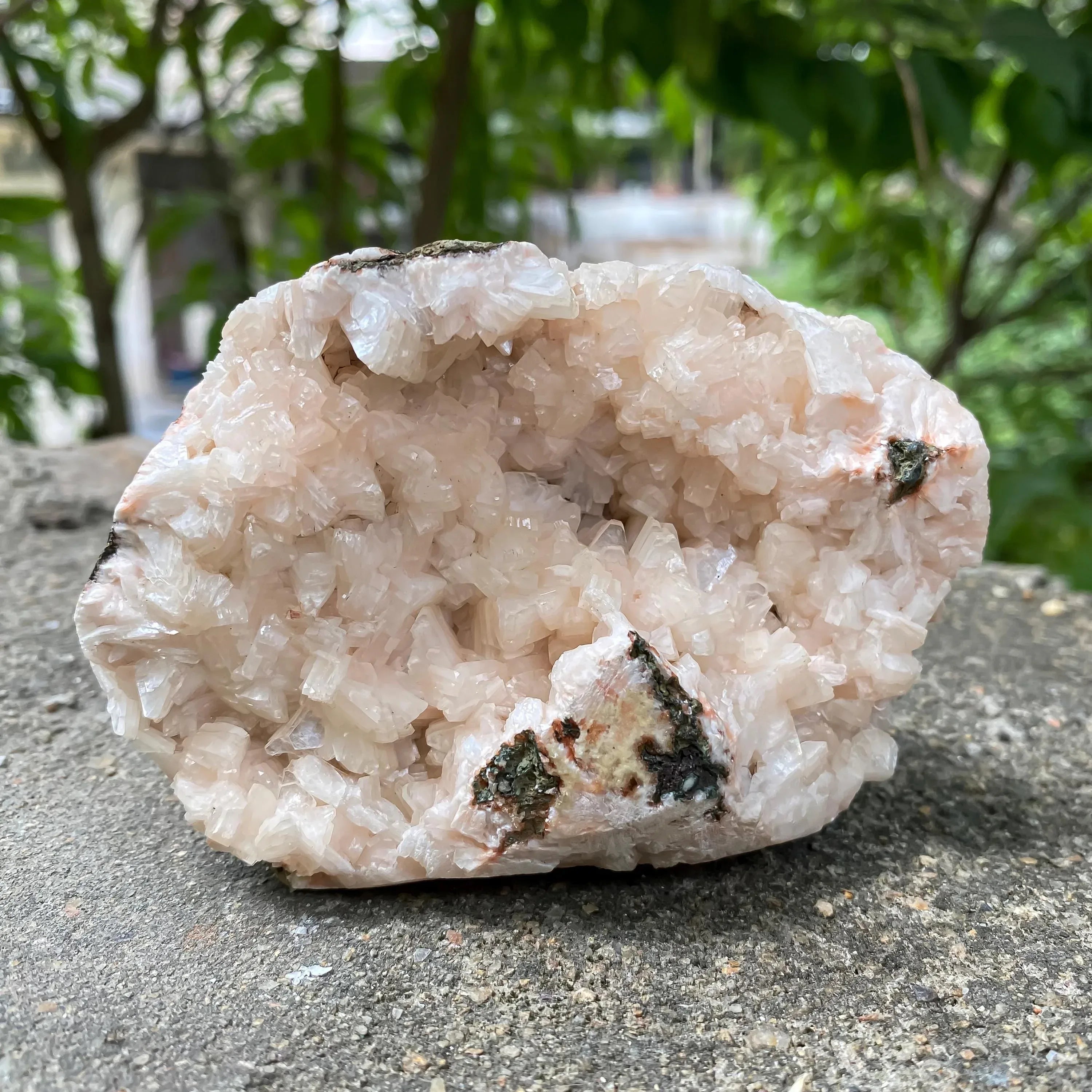 370gm Peach Stilbite Apophyllite Crystal Cluster with Stilbite Mineral Collection Rough Healing Crystals Zeolite