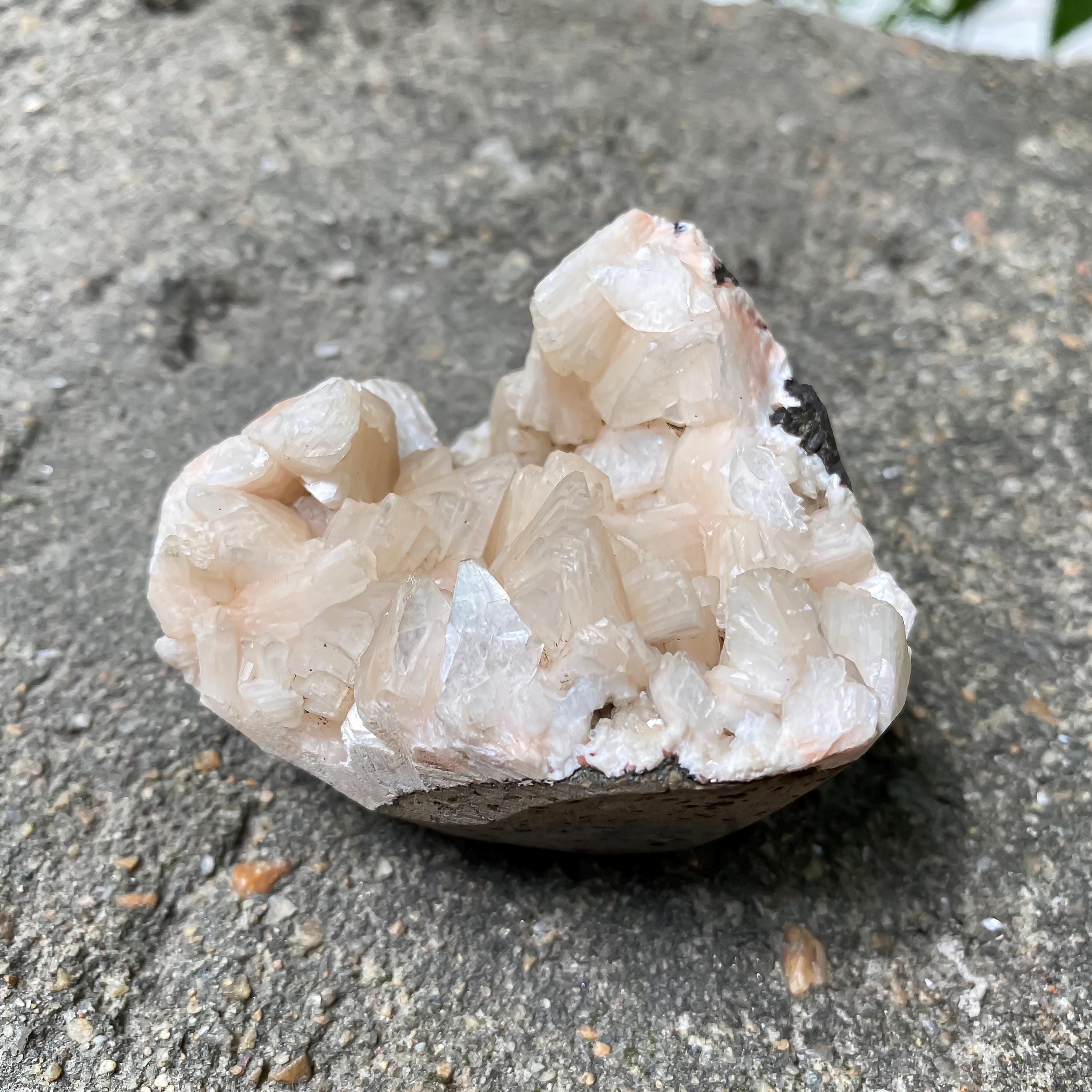 Peach Stilbite Apophyllite Cluster  Healing Crystal Geode 155gm