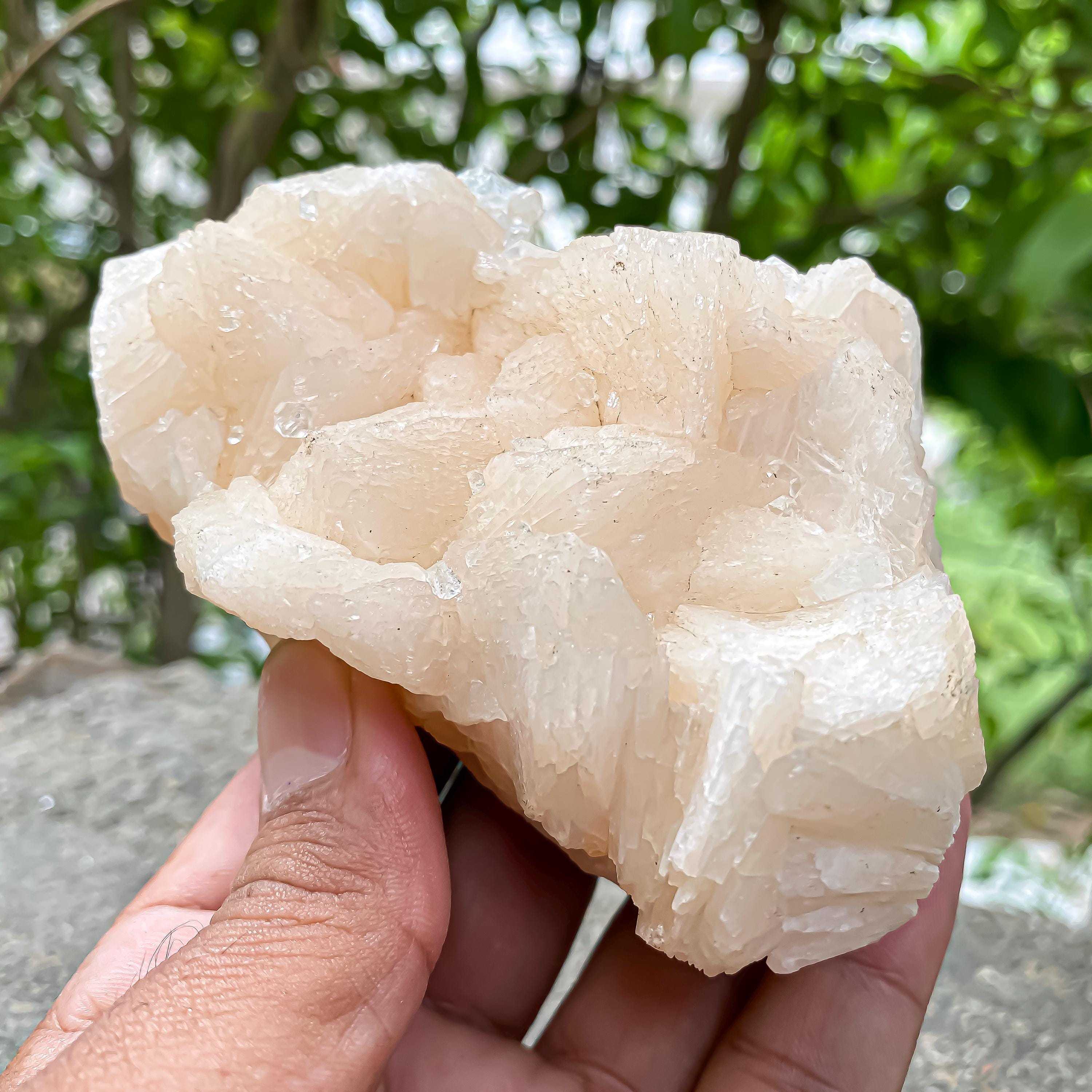 Stillbite Apophyllite Crystal Cluster  415gm Natural Geode Rough Stone for Energy Healing, Meditation & Display