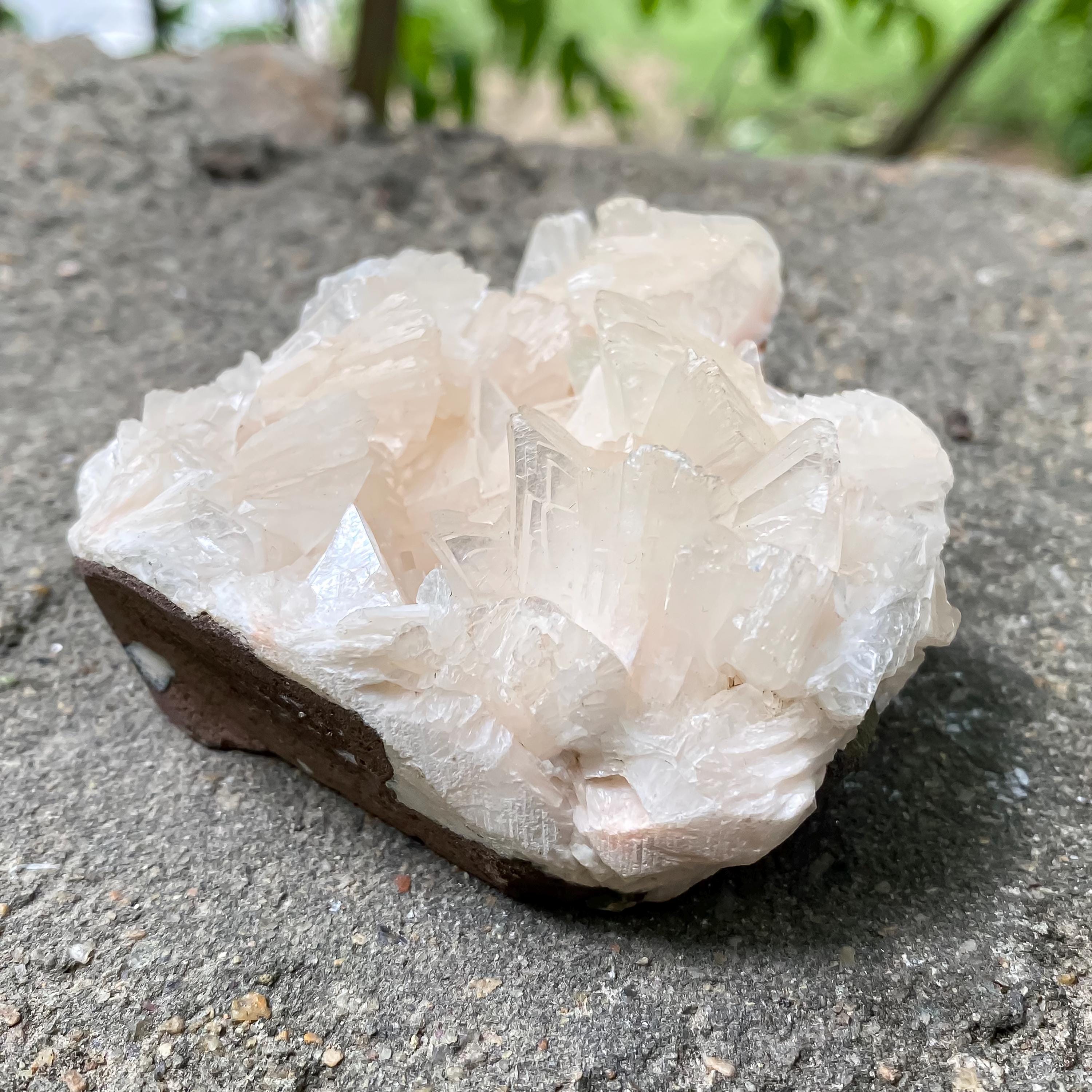 Natural Stilbite Apophyllite Geode Cluster: Reiki Healing Crystal 190gn