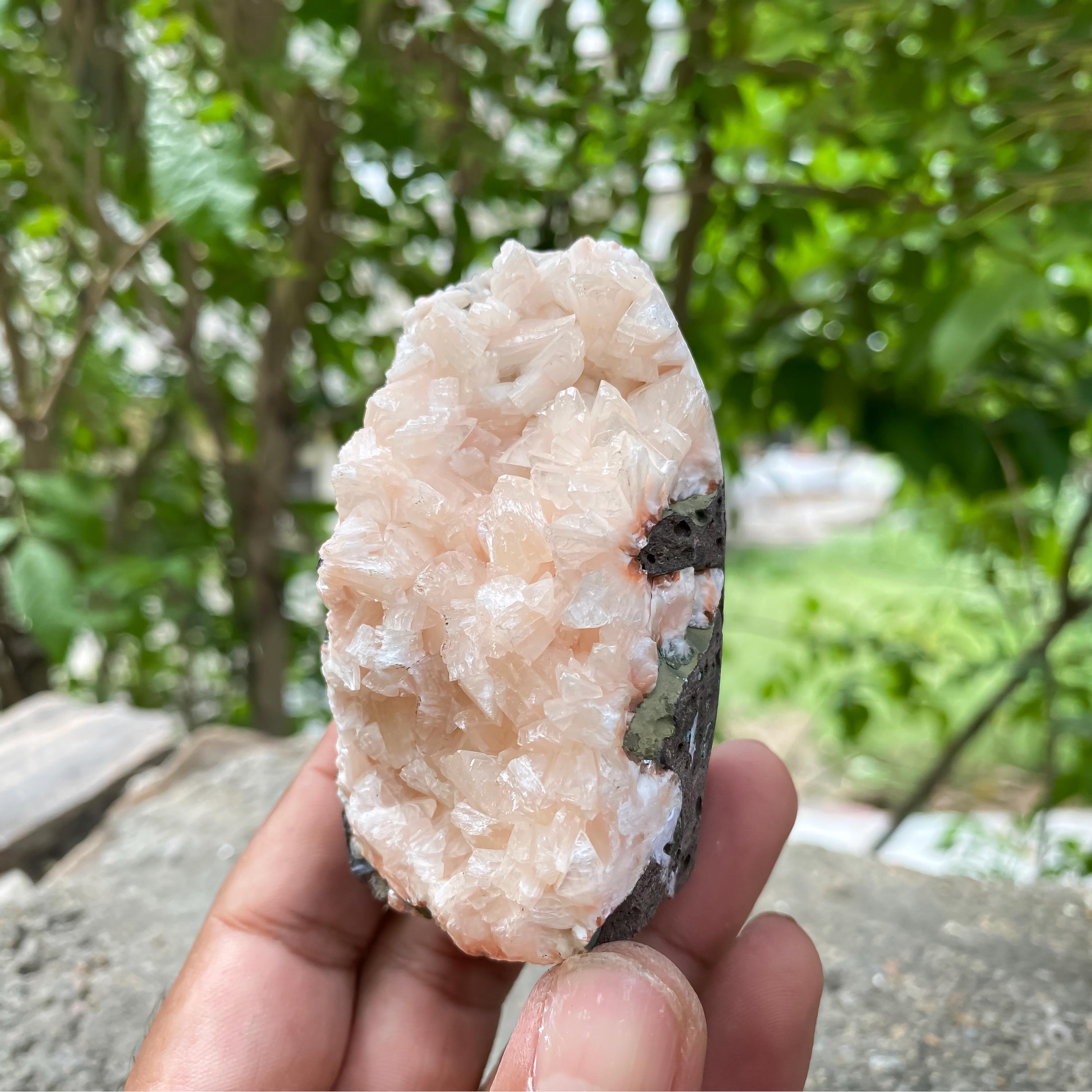 Stilbite Apophyllite Crystal Cluster  180gm Natural Gem Minerals Geode Cluster Rough
