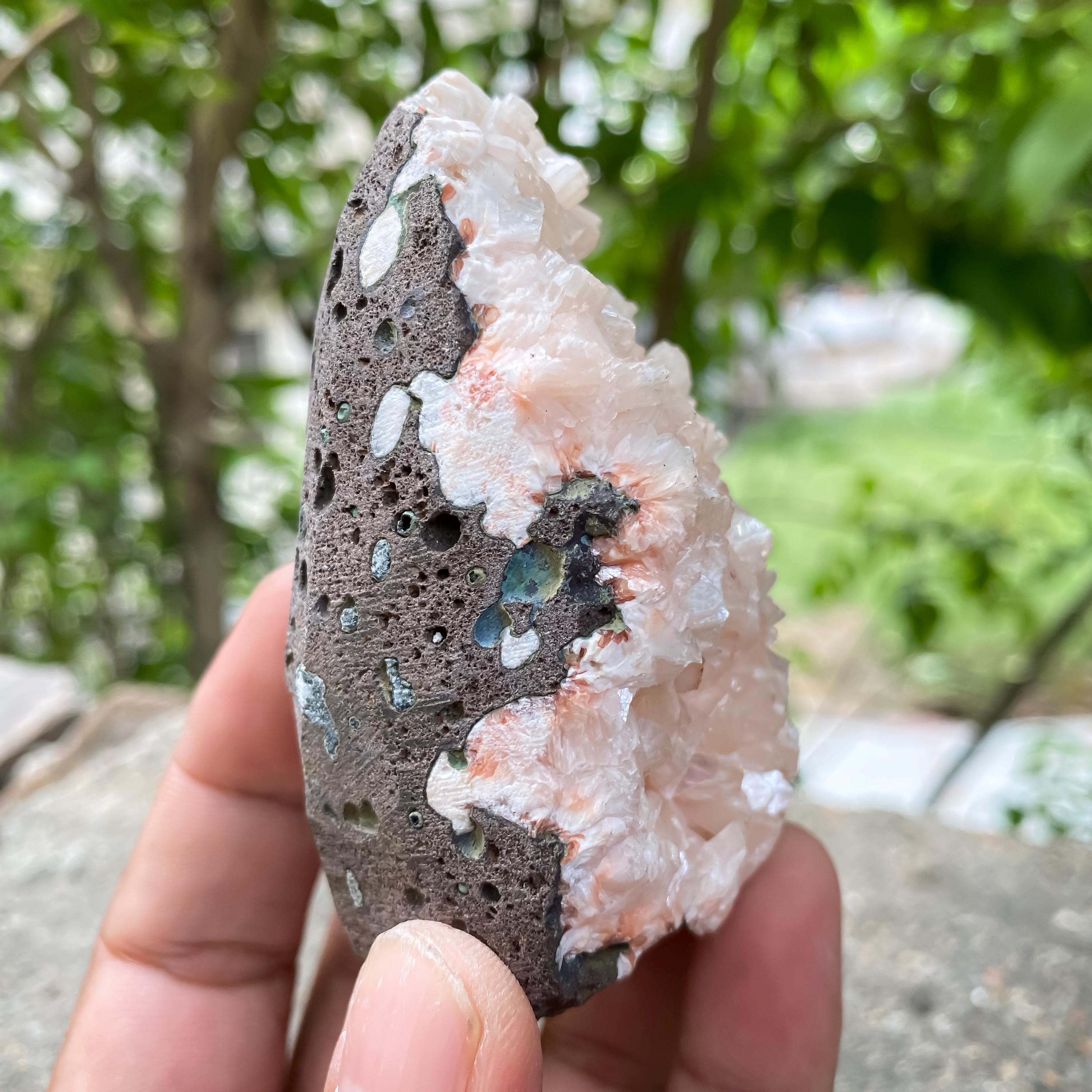 Stilbite Apophyllite Crystal Cluster  180gm Natural Gem Minerals Geode Cluster Rough