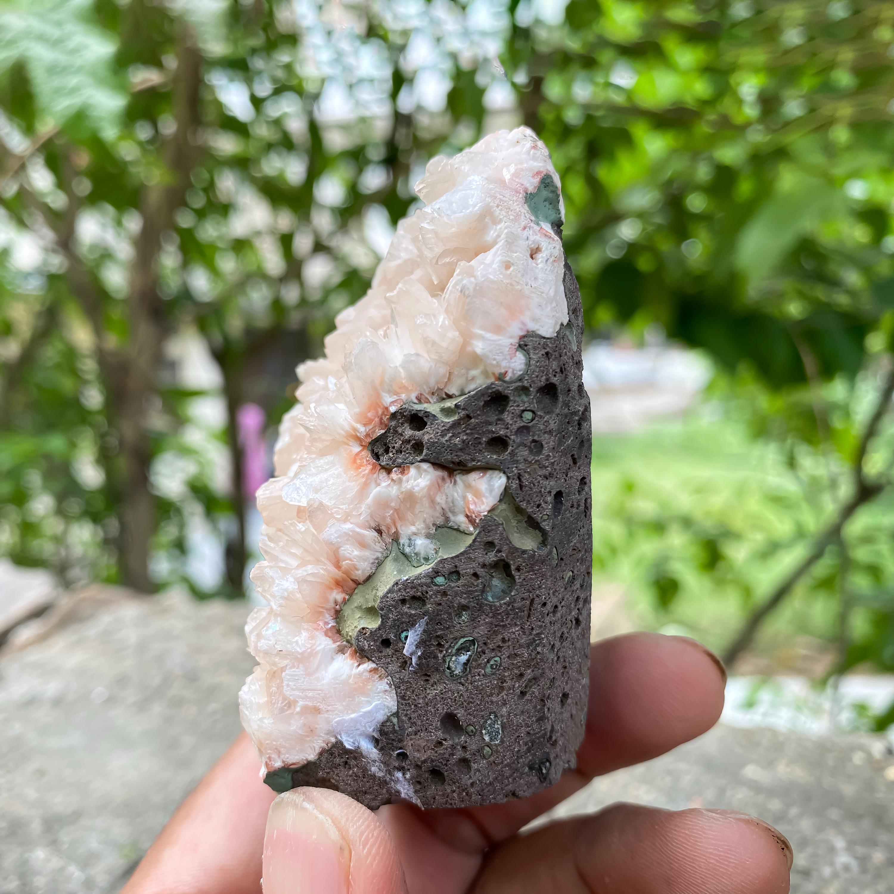 Stilbite Apophyllite Crystal Cluster  180gm Natural Gem Minerals Geode Cluster Rough