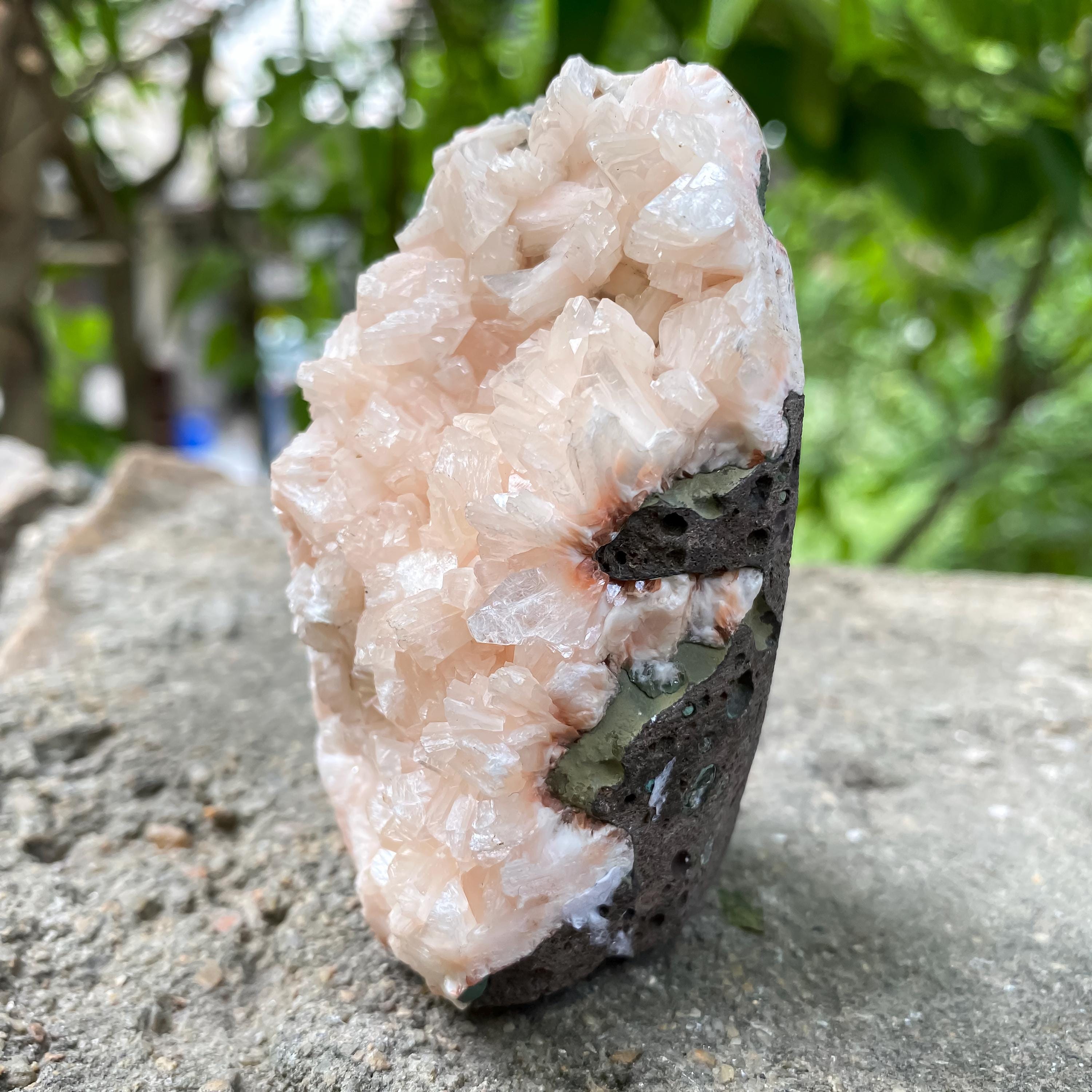 Stilbite Apophyllite Crystal Cluster  180gm Natural Gem Minerals Geode Cluster Rough