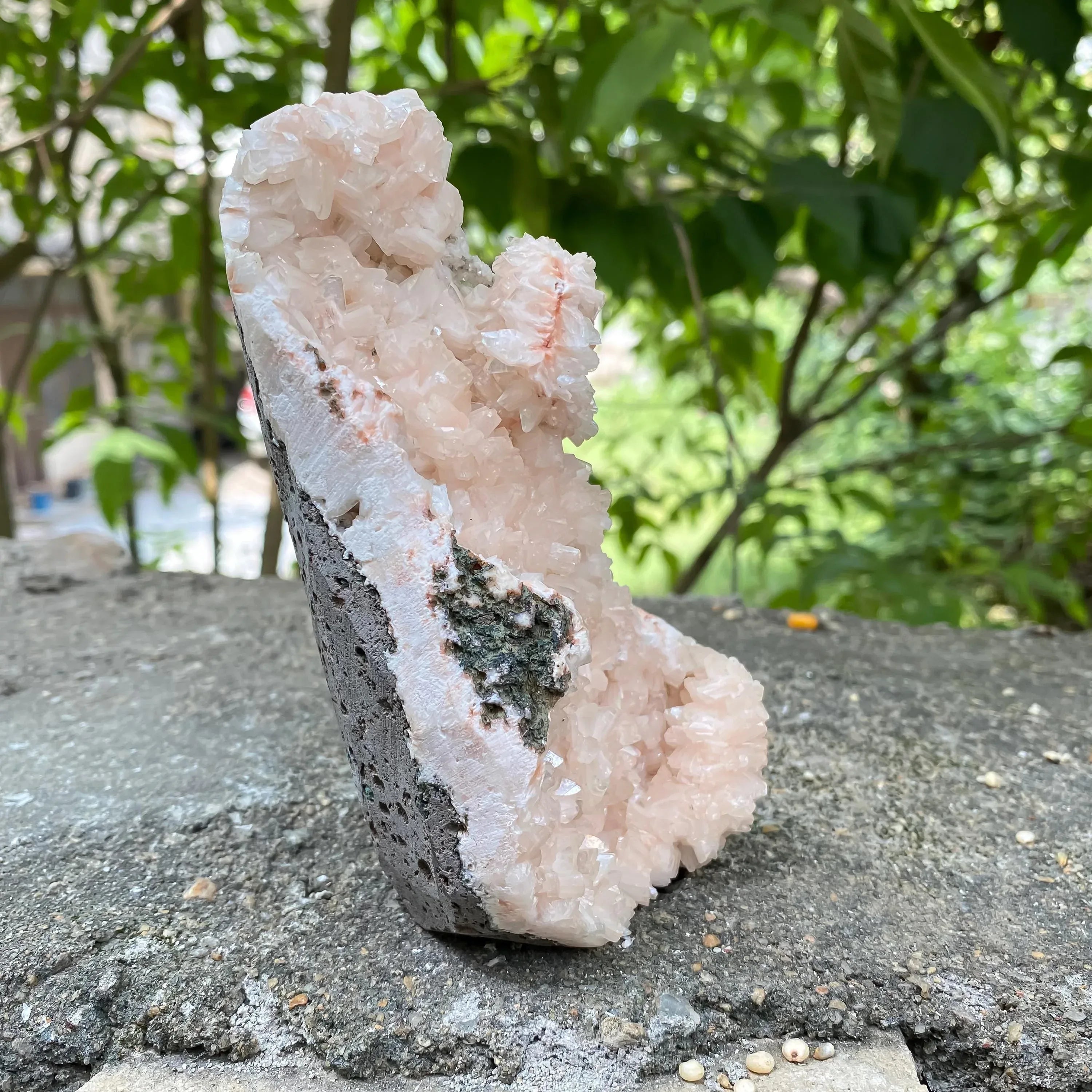Healing Crystal Stillbite Apophyllite Geode Cluster Natural Raw Mineral Decor 390gm Zeolite