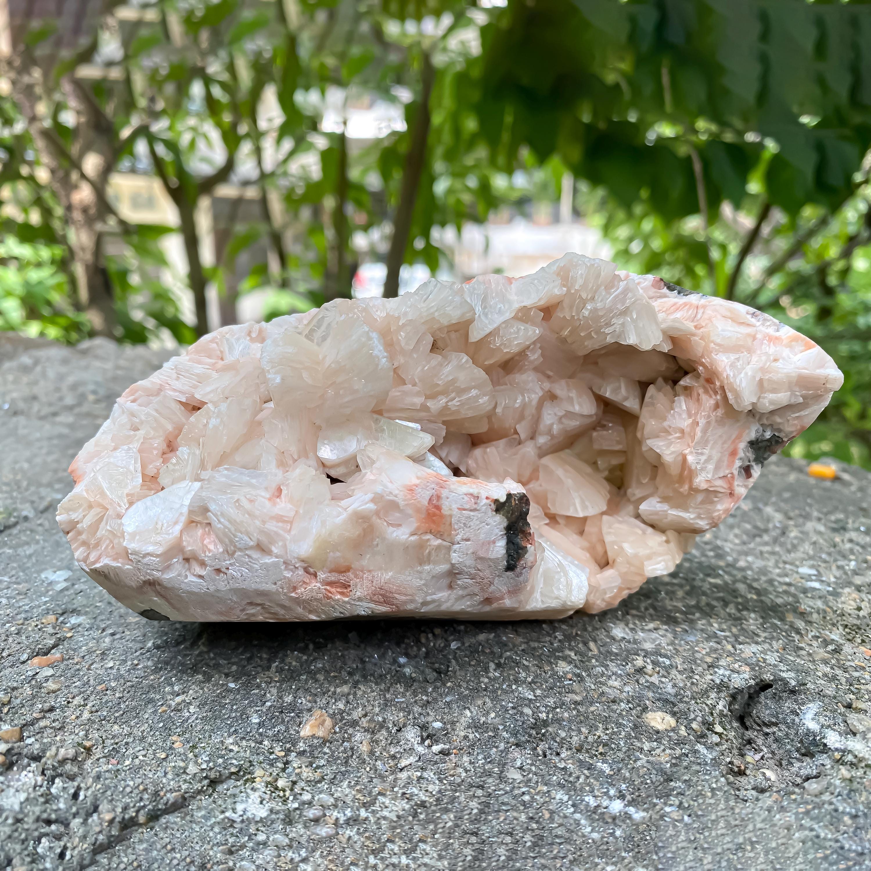 Raw Stillbite Apophyllite Geode Cluster Reiki Energy Crystal Mineral Specimen Rough 440gm