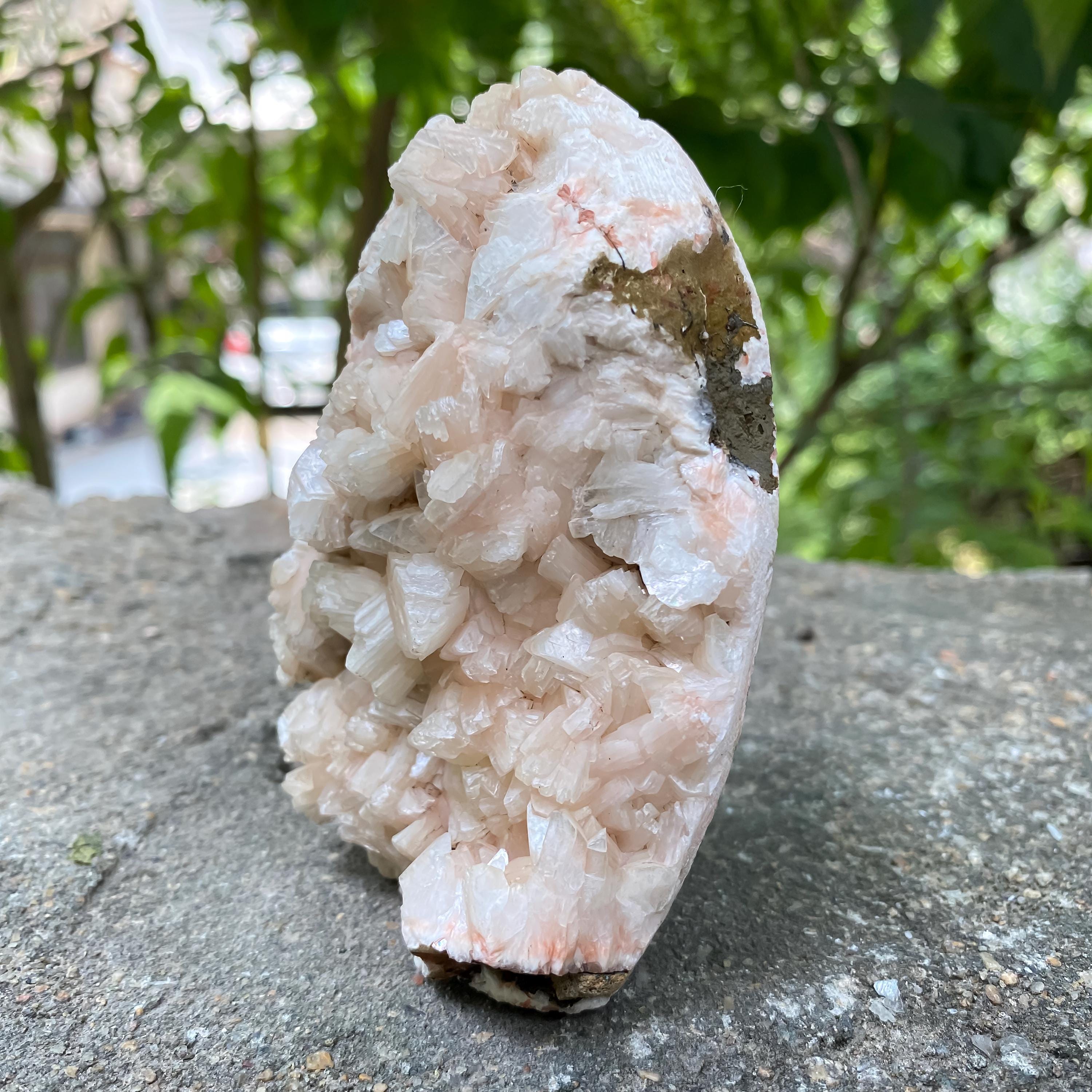 Natural Stilbite Apophyllite Geode Cluster: Himalayan Healing Crystal 324gm
