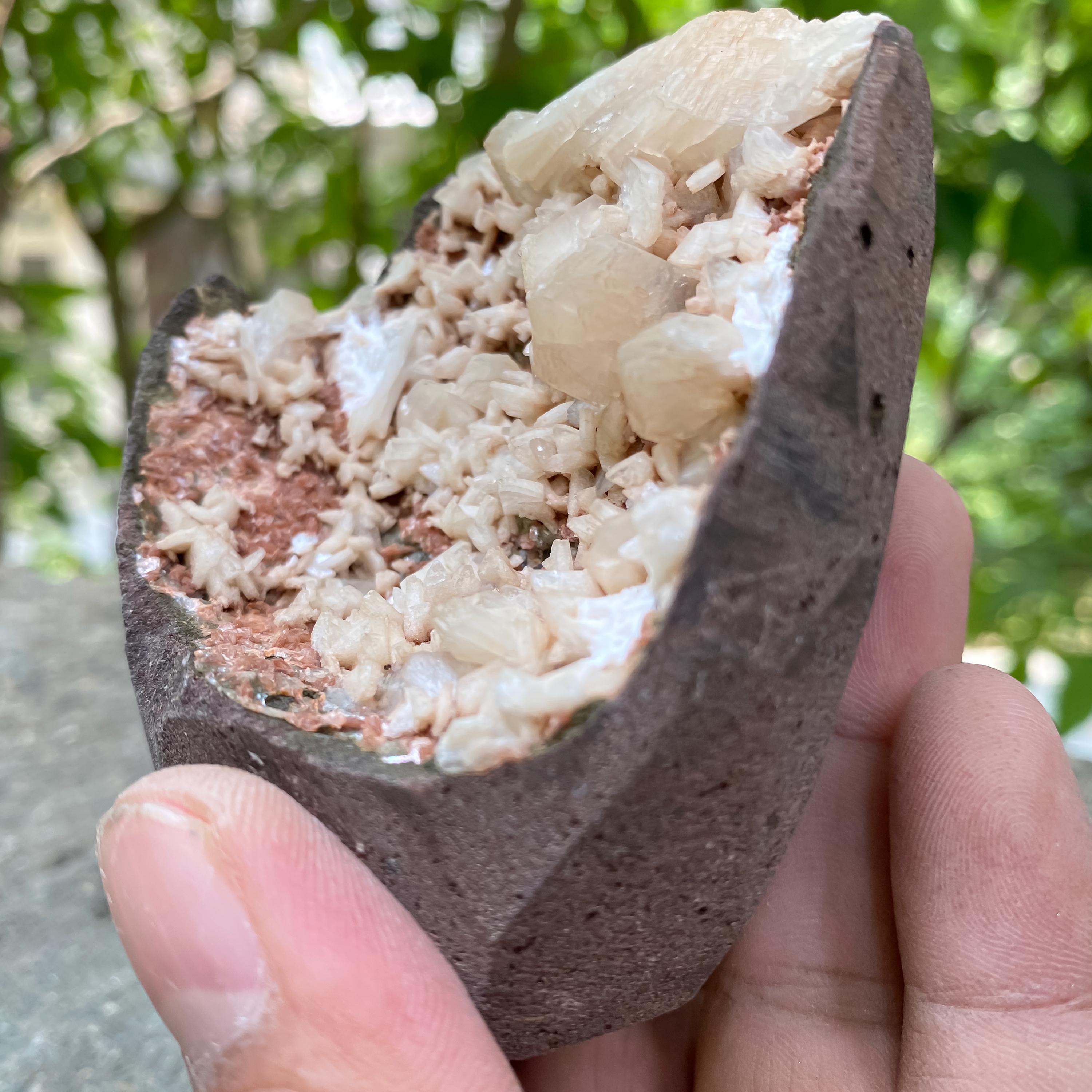 Stilbite Apophyllite Geode Cluster  Reiki Energy Stone, Meditation & Display Mineral Rough 300gm