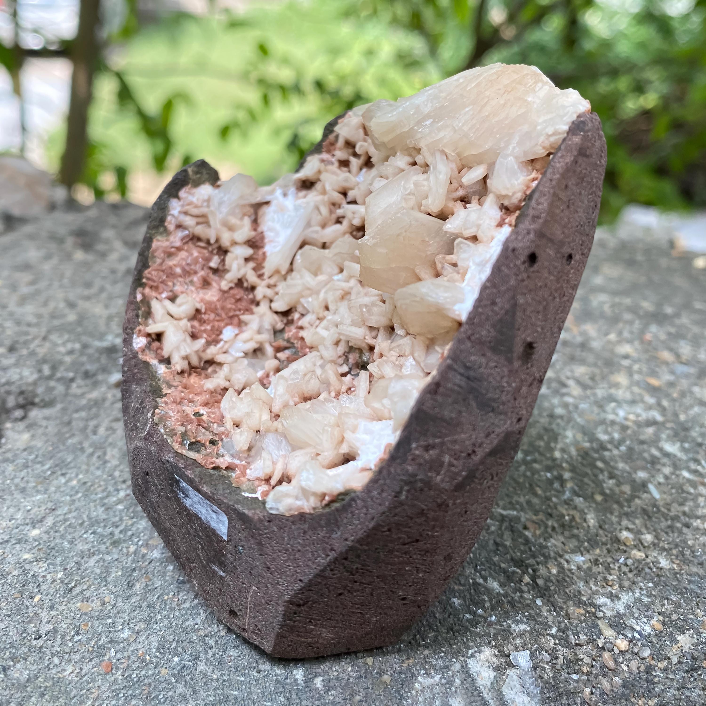 Stilbite Apophyllite Geode Cluster  Reiki Energy Stone, Meditation & Display Mineral Rough 300gm