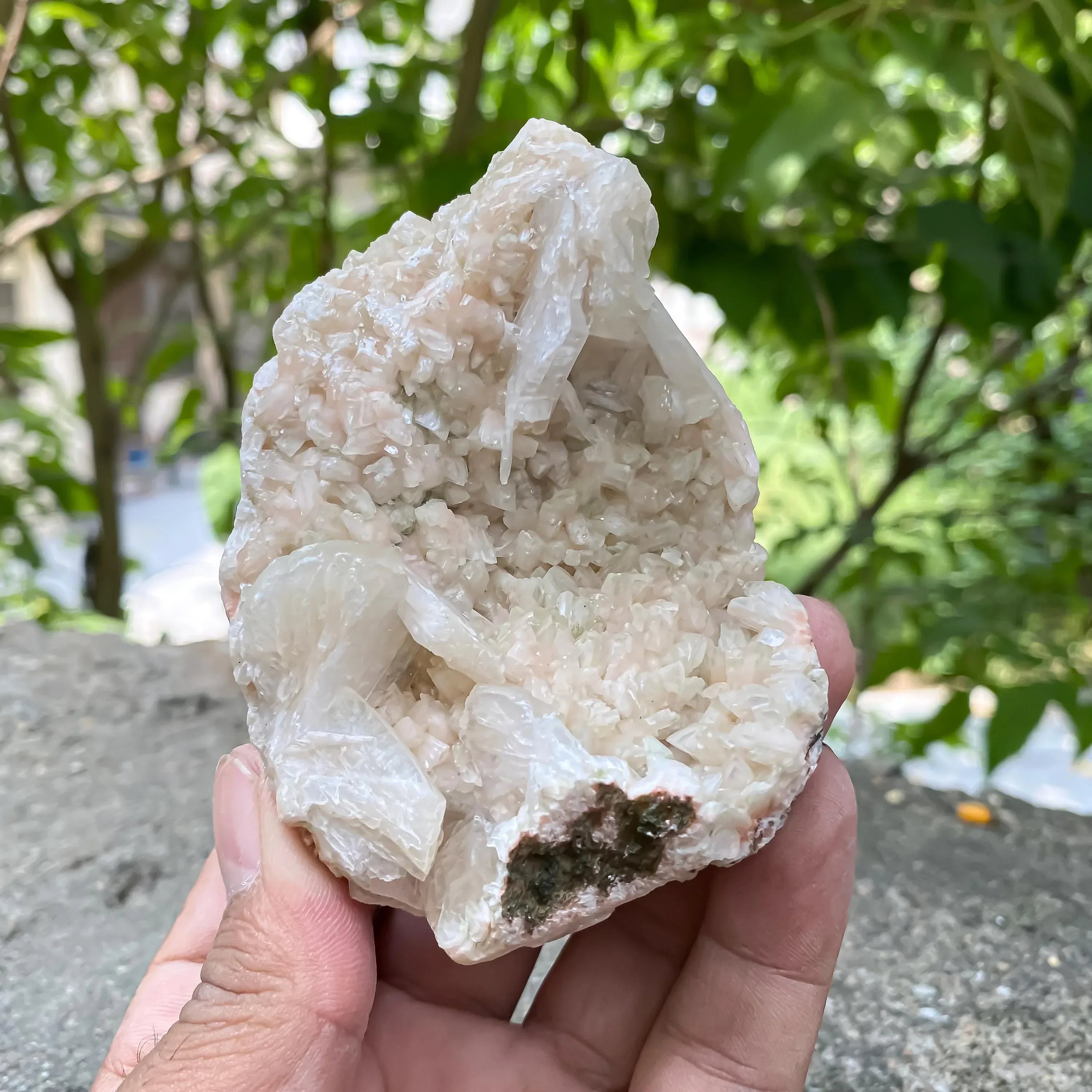 Crystals of Stilbite Apophyllite Stilbite in Matrix Cluster Rough 240gm Zeolite
