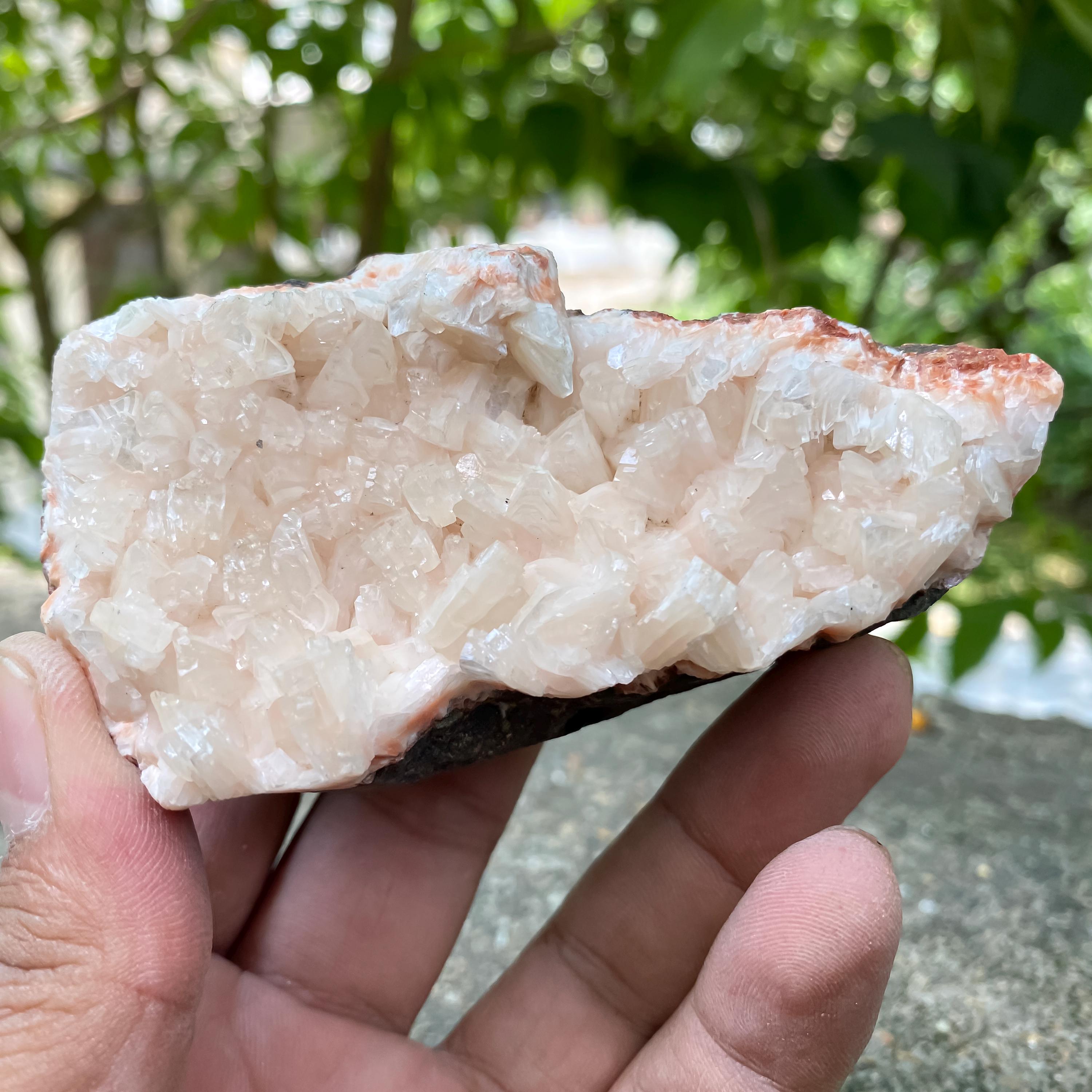 Stilbite Apophyllite Cluster Raw - Natural Mineral Crystal Specimen Rough 250gm