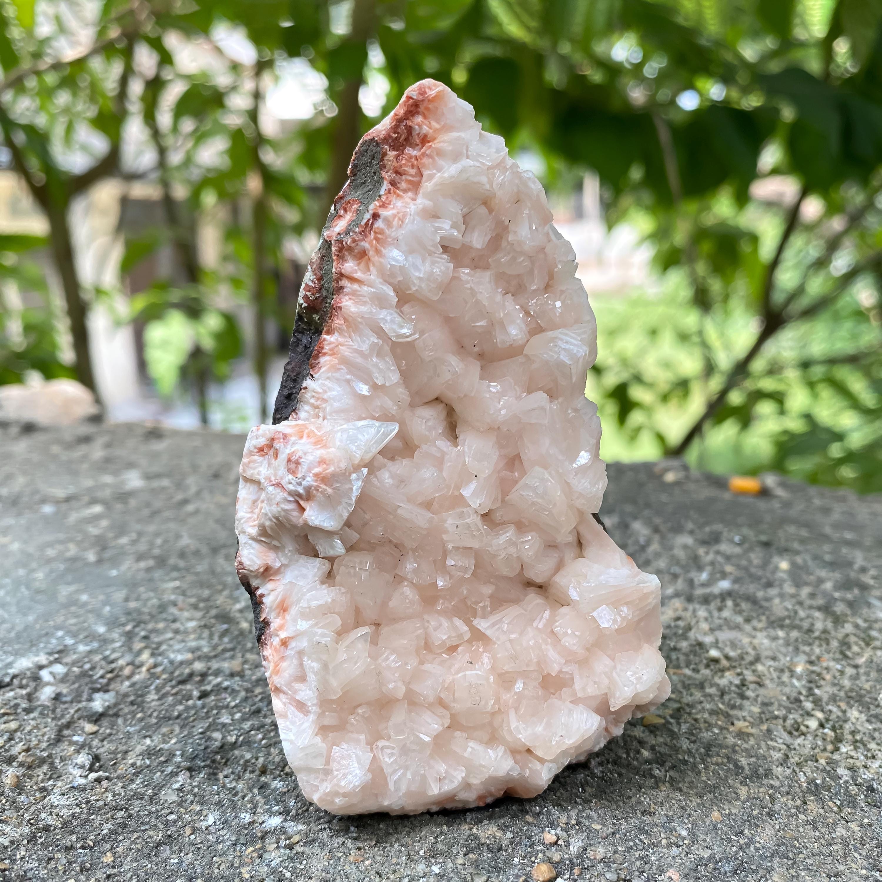 Stilbite Apophyllite Cluster Raw - Natural Mineral Crystal Specimen Rough 250gm
