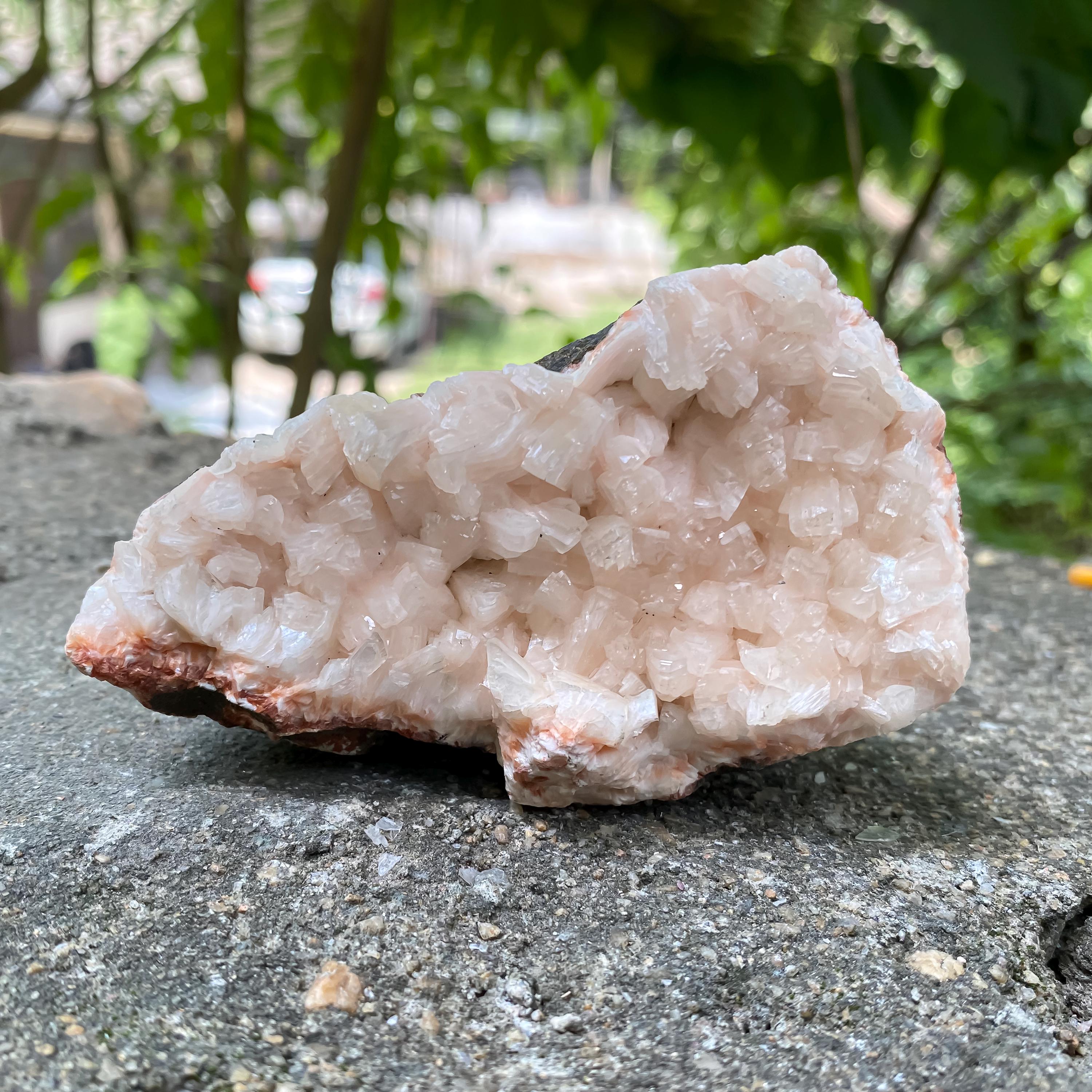 Stilbite Apophyllite Cluster Raw - Natural Mineral Crystal Specimen Rough 250gm