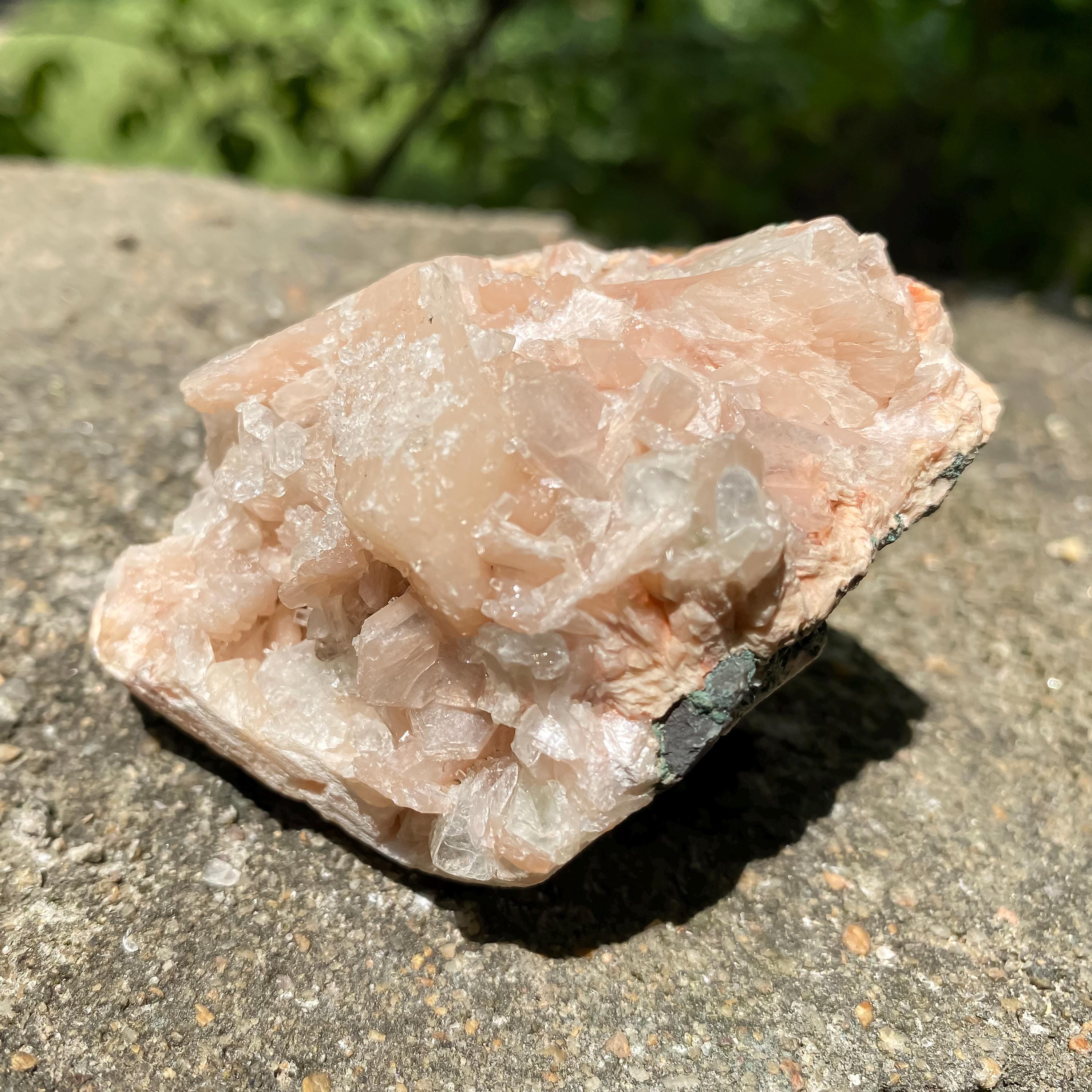 Natural Stilbite Apophyllite Geode Specimen: Rough Mineral Collection Cluster 180gm