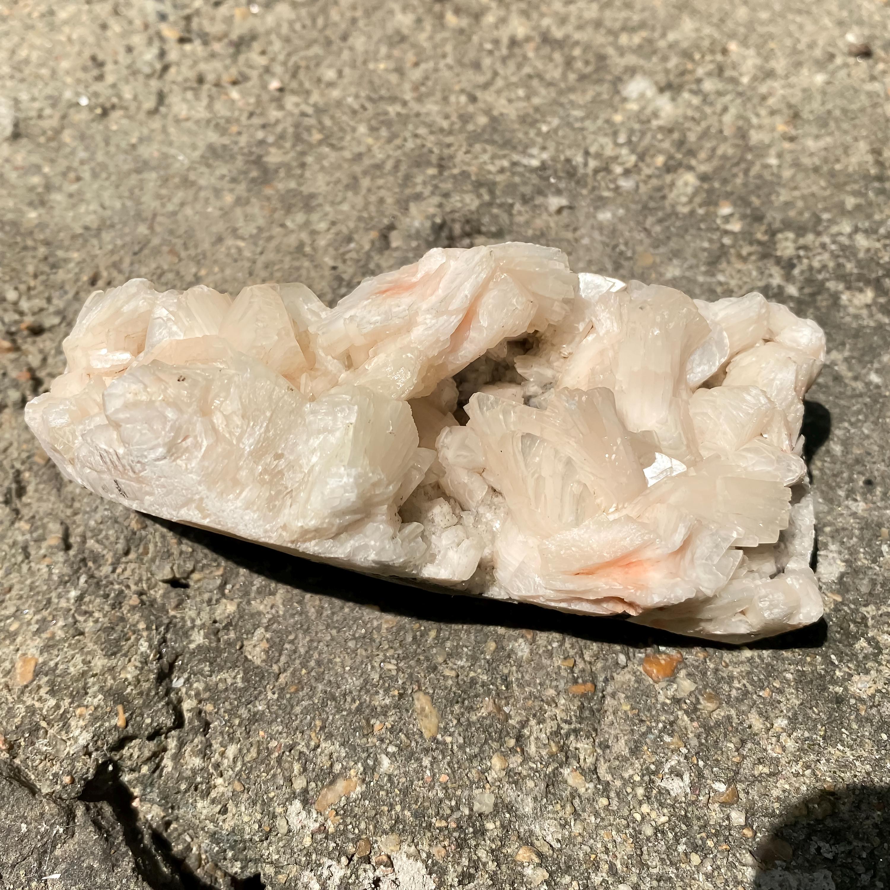 Peach Stilbite Apophyllite Cluster: Natural Crystal for Meditation 240gm