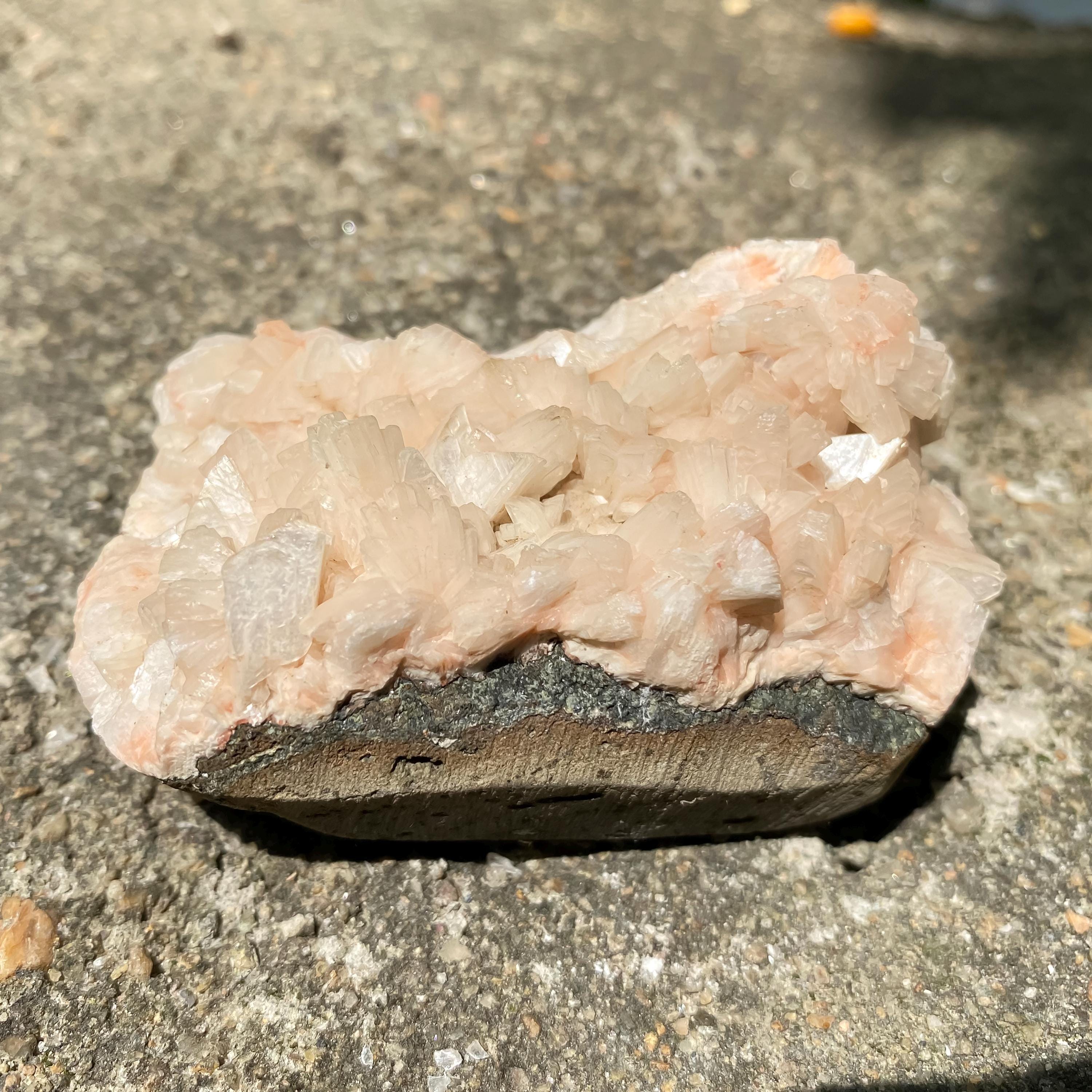 135gm Peach Stilbite Apophyllite Cluster: Calming Reiki Healing Crystal Rough
