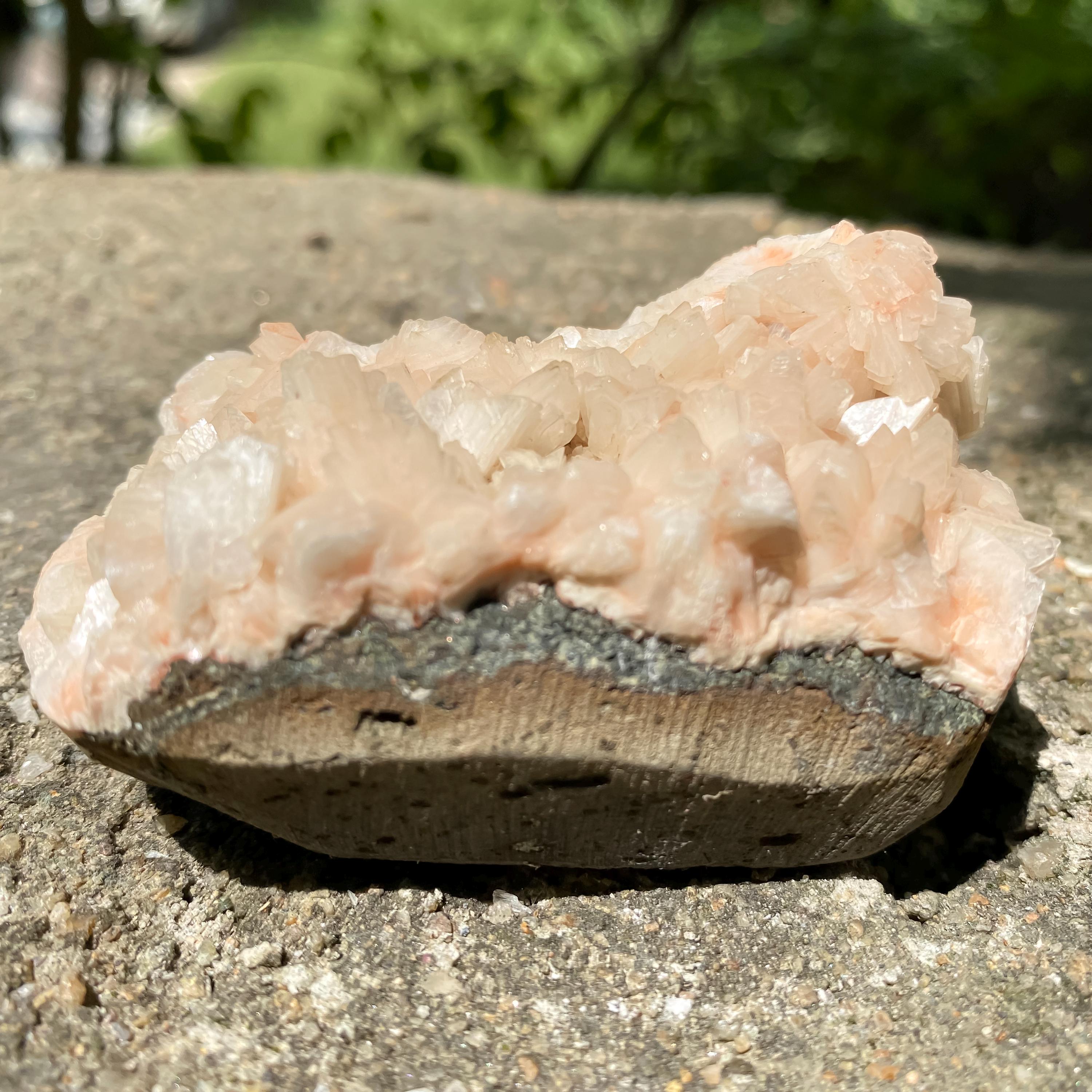 135gm Peach Stilbite Apophyllite Cluster: Calming Reiki Healing Crystal Rough