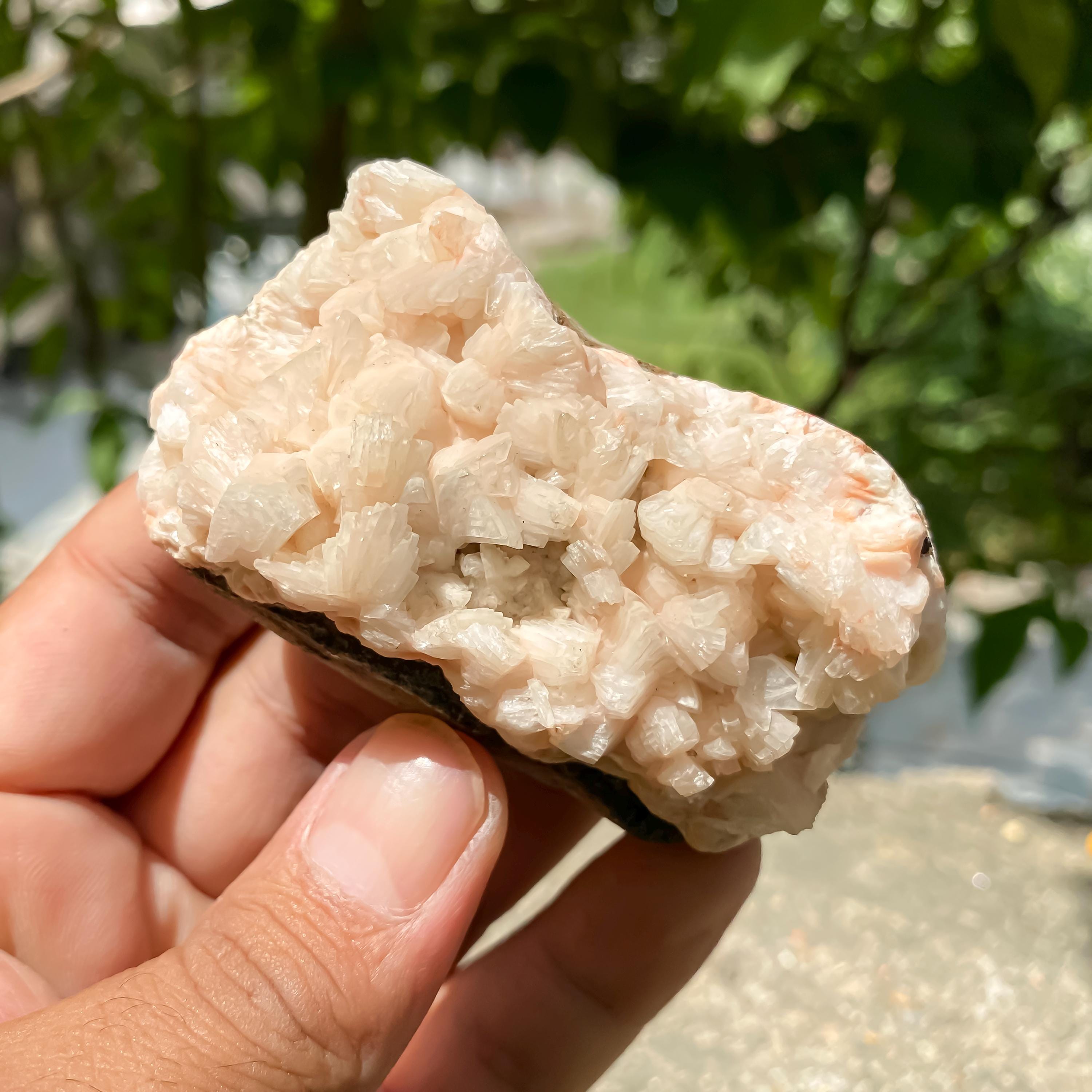 135gm Peach Stilbite Apophyllite Cluster: Calming Reiki Healing Crystal Rough