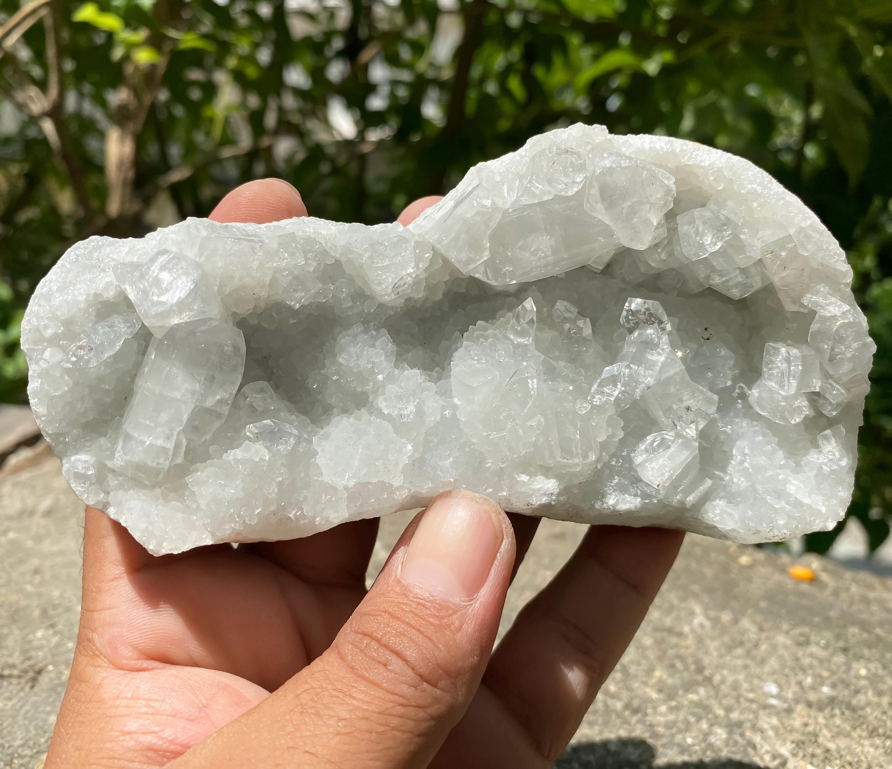 White Apophyllite Crystal Cluster, 280gm Zeolite Specimen, Cubic Crystals Rough, White Apophyllite Zeolite Cluster