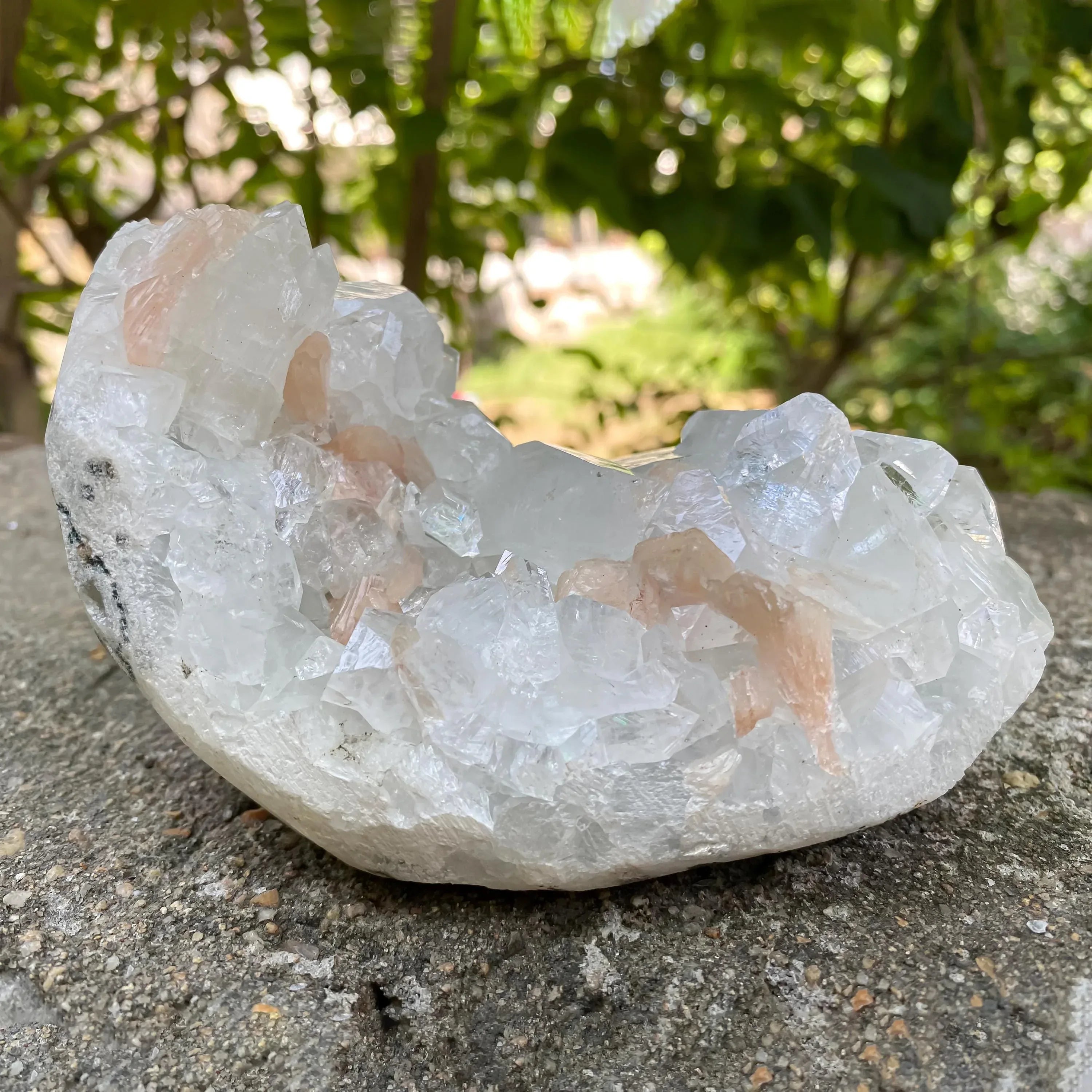 Apophyllite Crystal Cluster, Stilbite Zeolite Specimen, 610gm Cubic White Crystals Raw, White Apophyllite Zeolite Cluster Zeolite