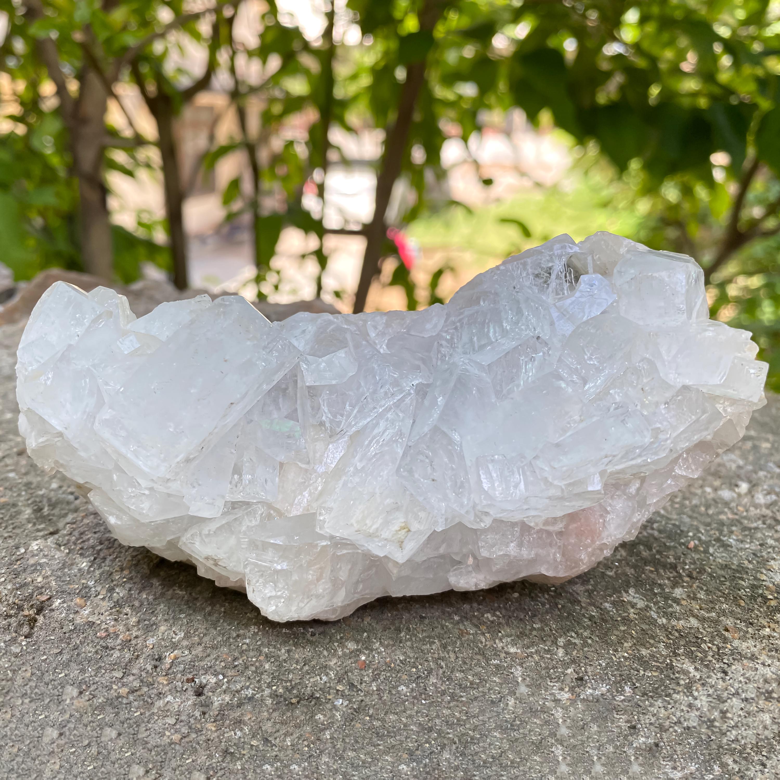 White Apophyllite Cluster  465gm Raw Crystal for Meditation, Reiki, Energy Cleansing & Collectors