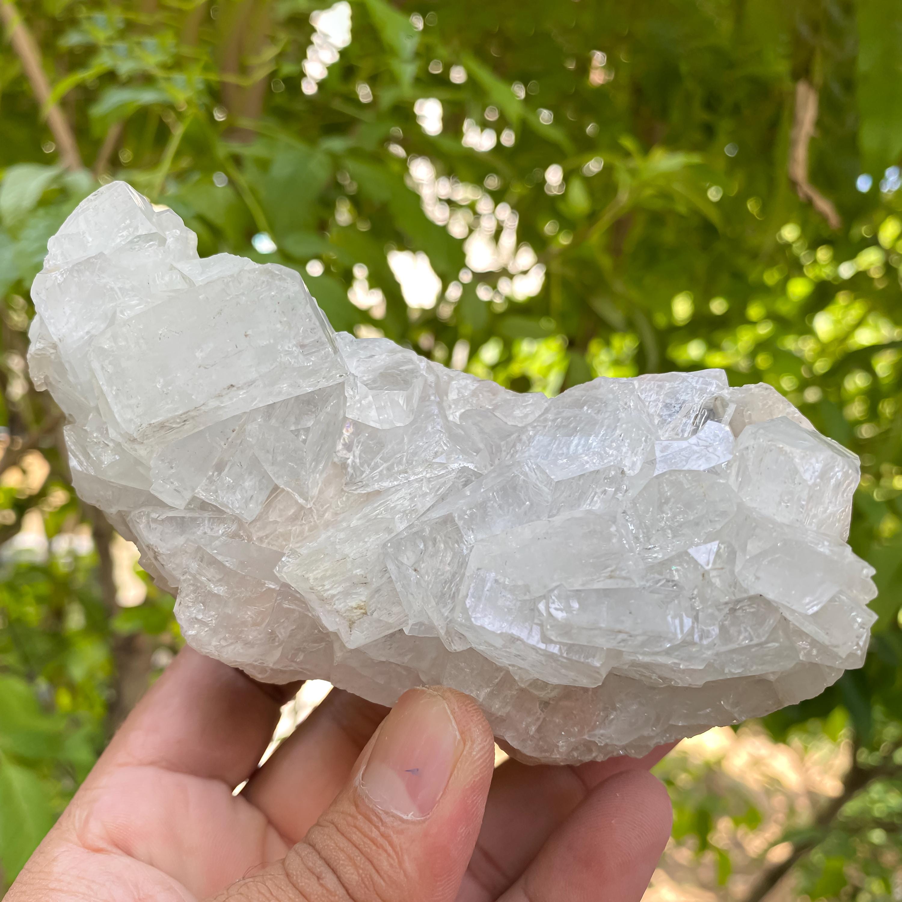 White Apophyllite Cluster  465gm Raw Crystal for Meditation, Reiki, Energy Cleansing & Collectors