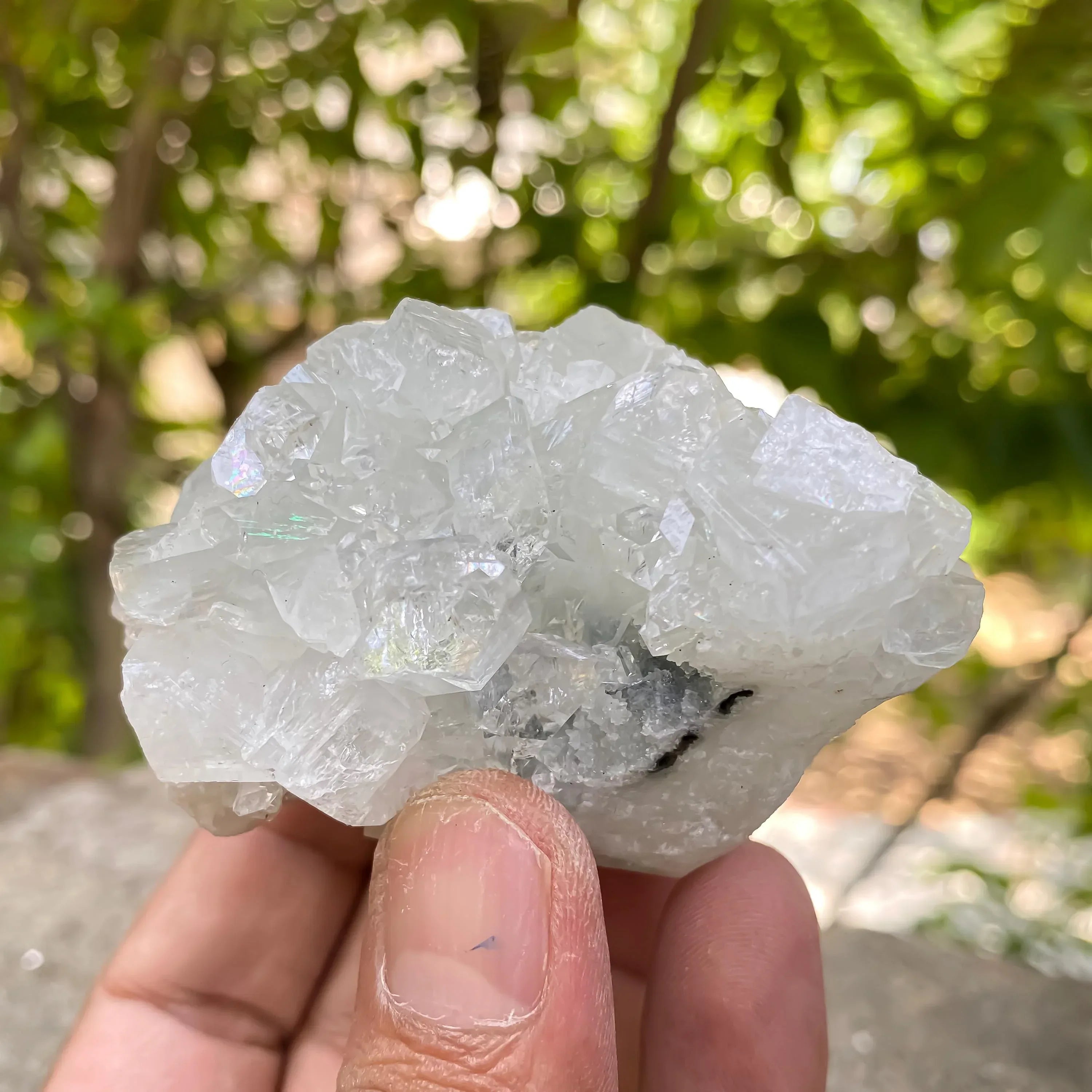 White Apophyllite Crystal Cluster: Natural Spiritual Healing Stone 155gm Zeolite