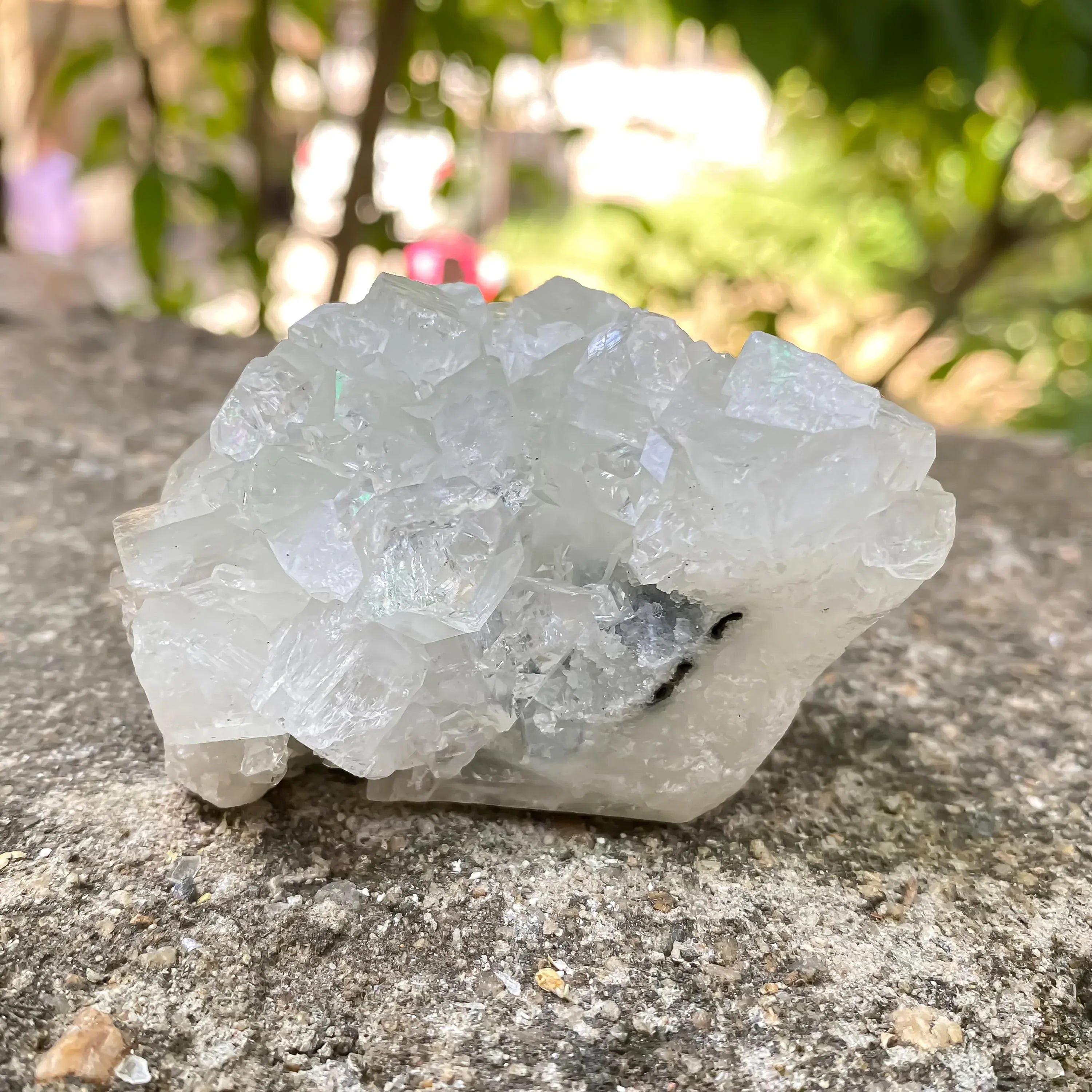 White Apophyllite Crystal Cluster: Natural Spiritual Healing Stone 155gm Zeolite