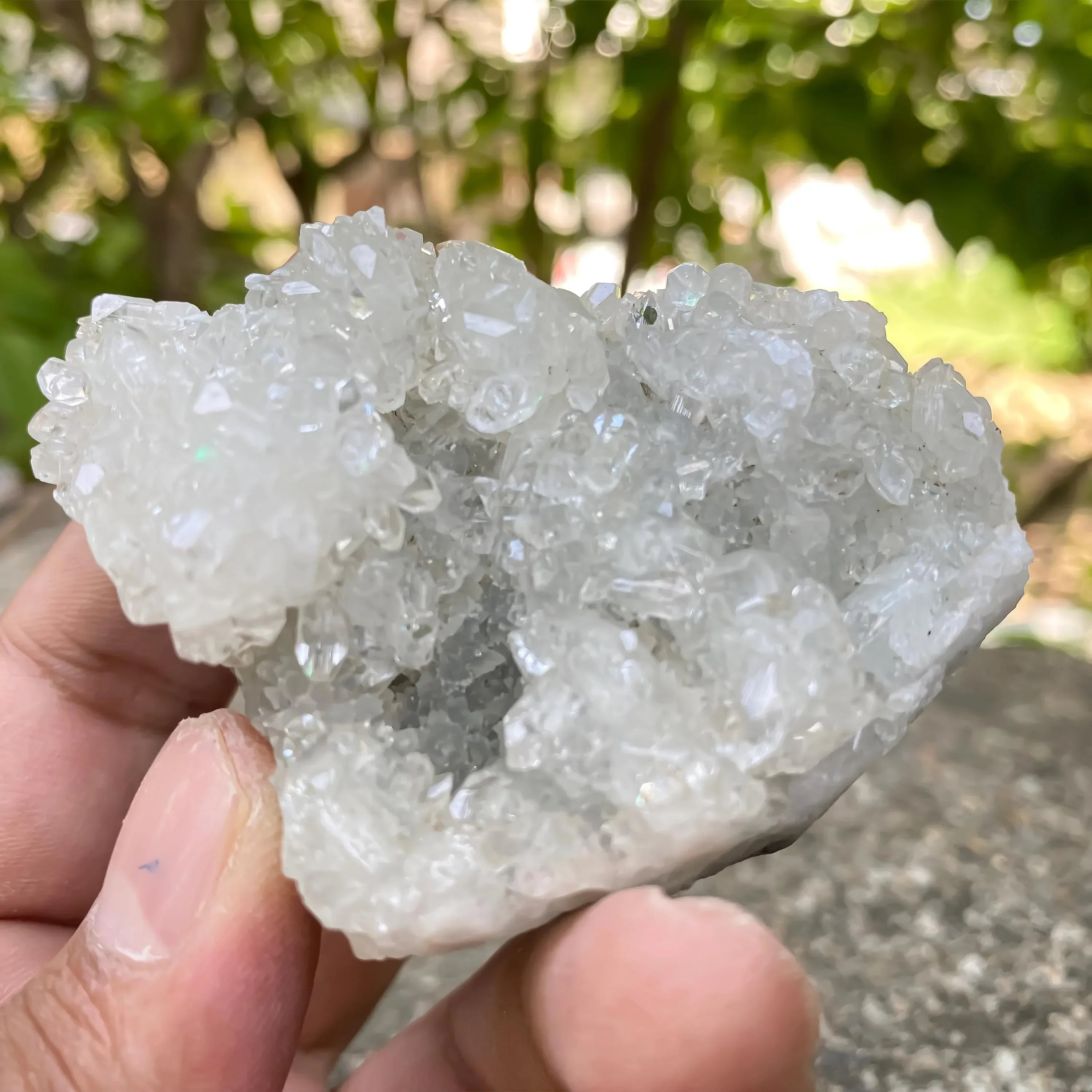White Apophyllite Cluster for Meditation & Energy Healing | 100gm Raw Crystal Decor | Unique Crystal Gift Zeolite