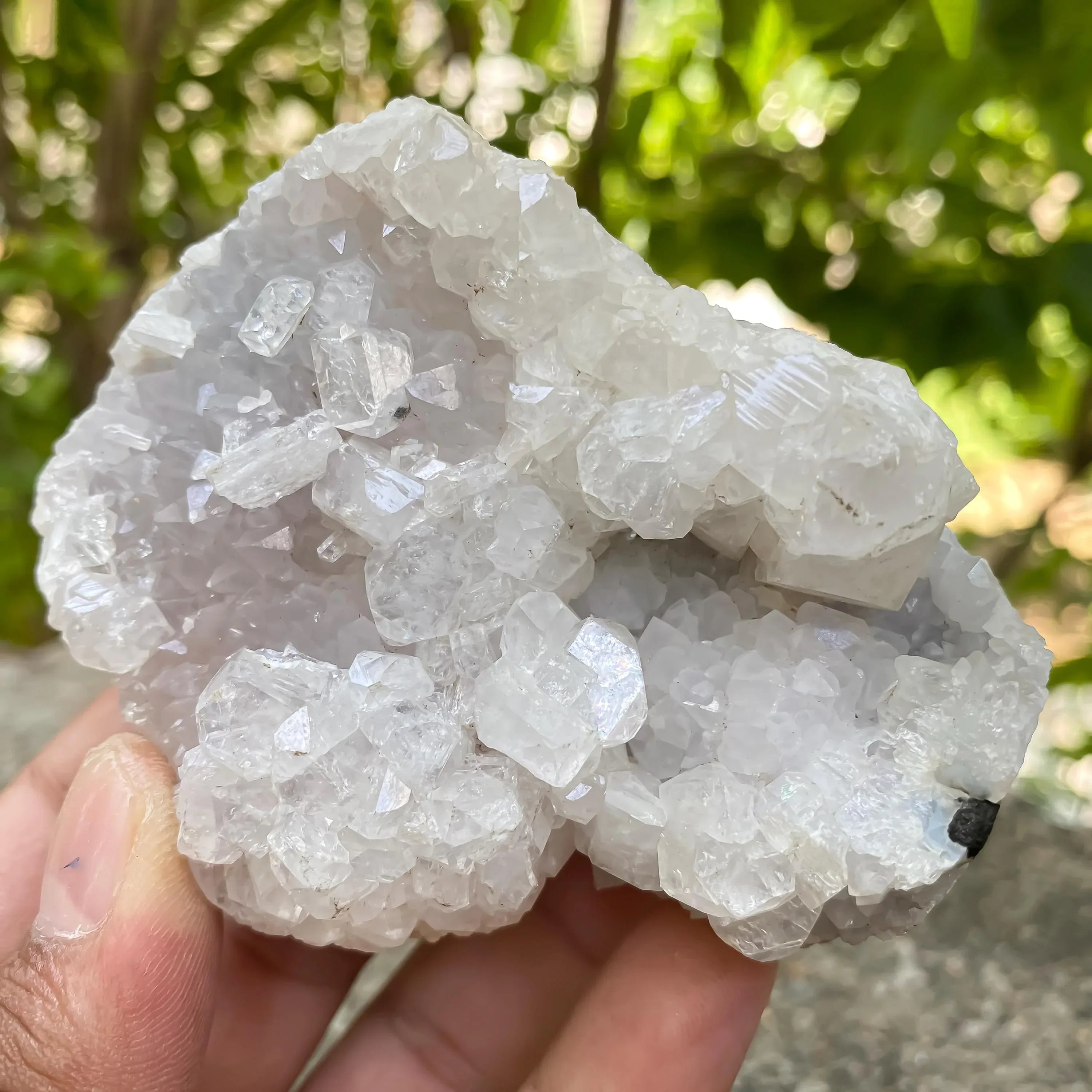 215gm White Apophyllite Cluster Natural Mineral Specimen Zeolite