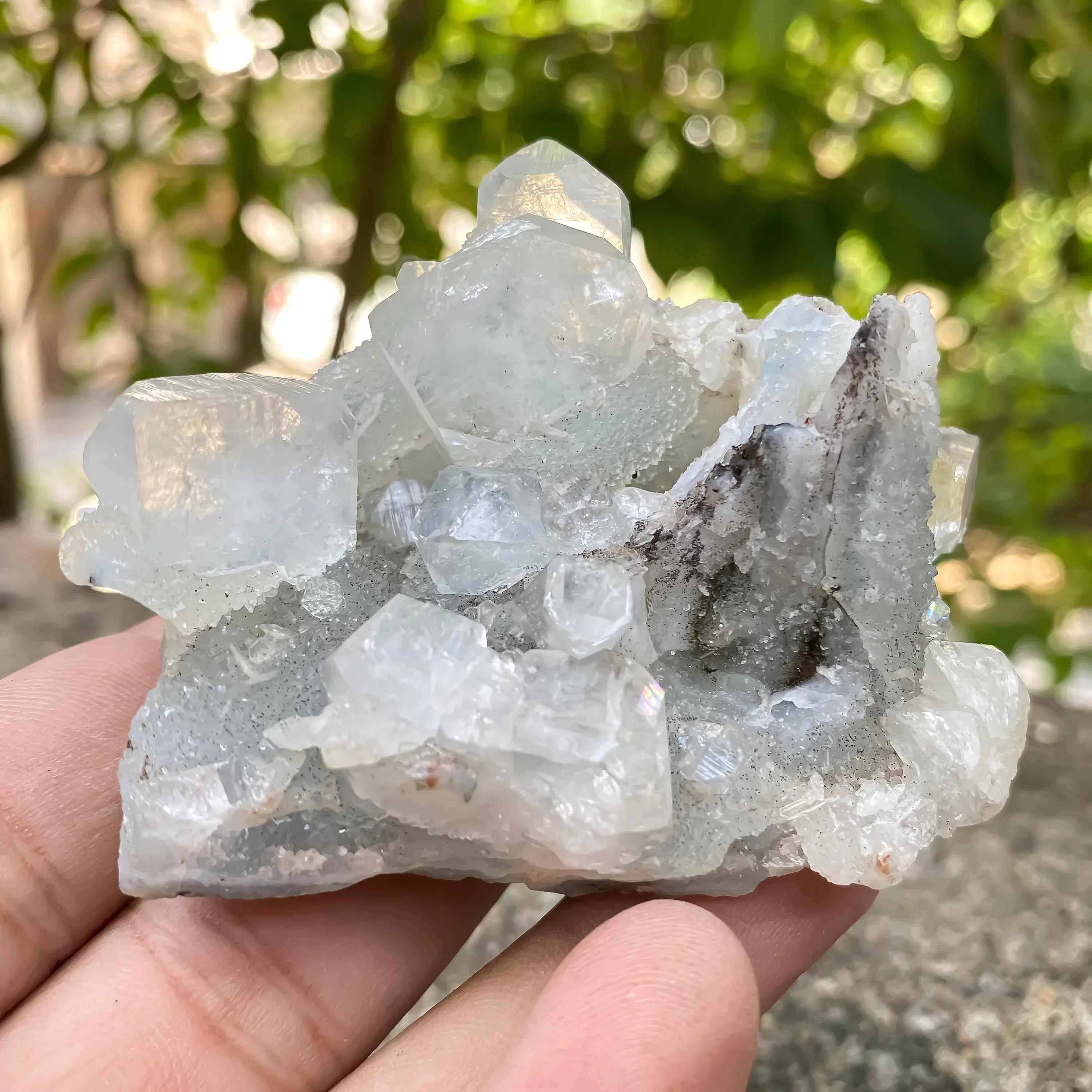 Apophyllite Zeolite Cluster 150gm Natural Crystal Mineral Specimen 100% Genuine Zeolite