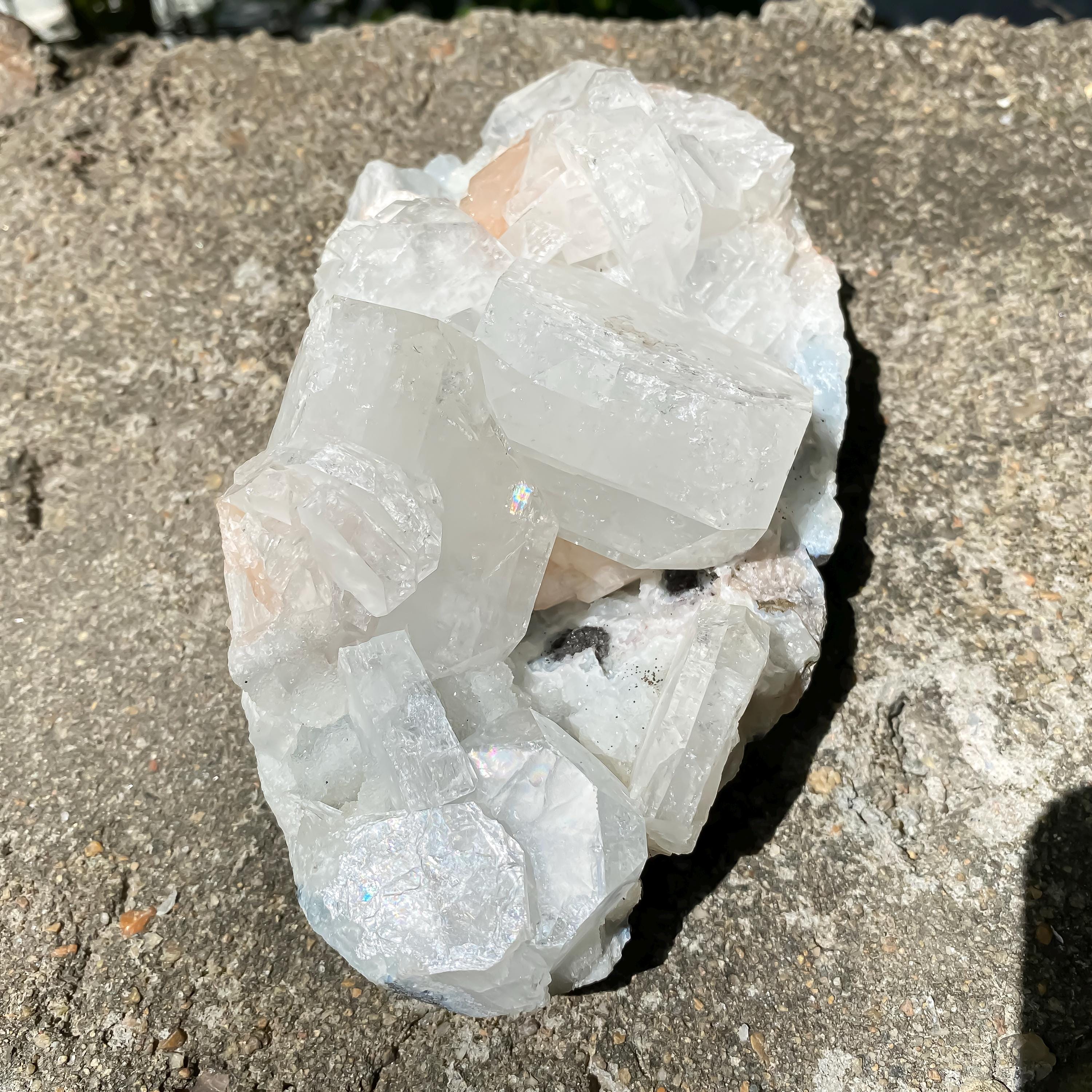 Apophyllite Cluster Crystal Specimen  Natural Rough Mineral Stone for Energy Healing, Meditation, Home Decor