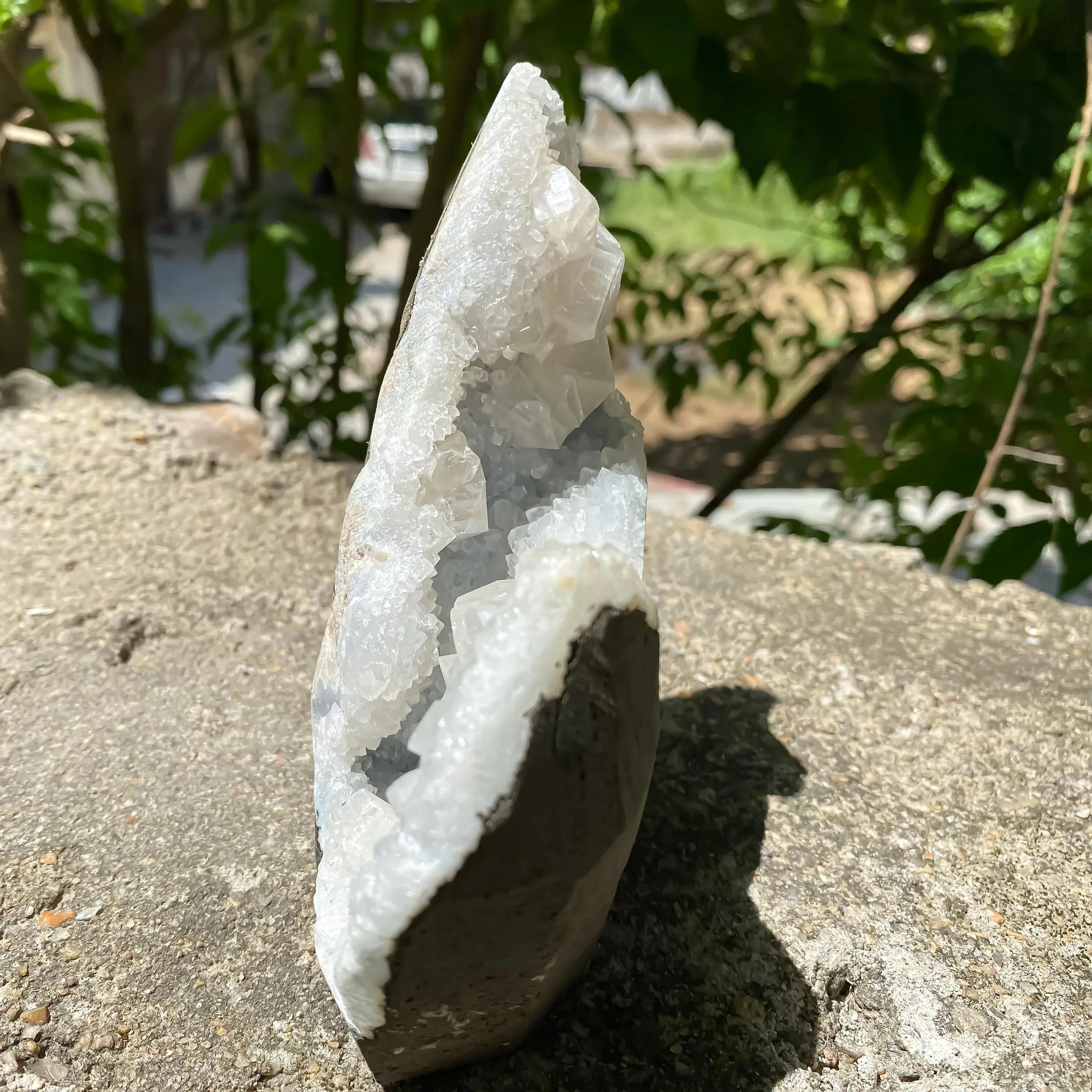White Apophyllite Crystal Cluster Rough Mineral Specimen, Meditation Decor 655gm Zeolite