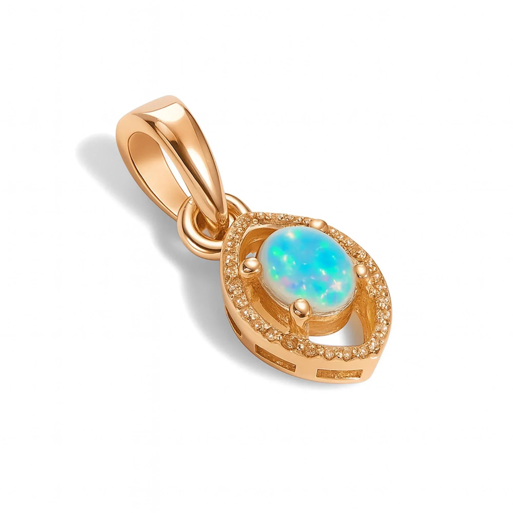 Ethiopian Opal Pendant: 925 Sterling Silver Gemstone Jewelry