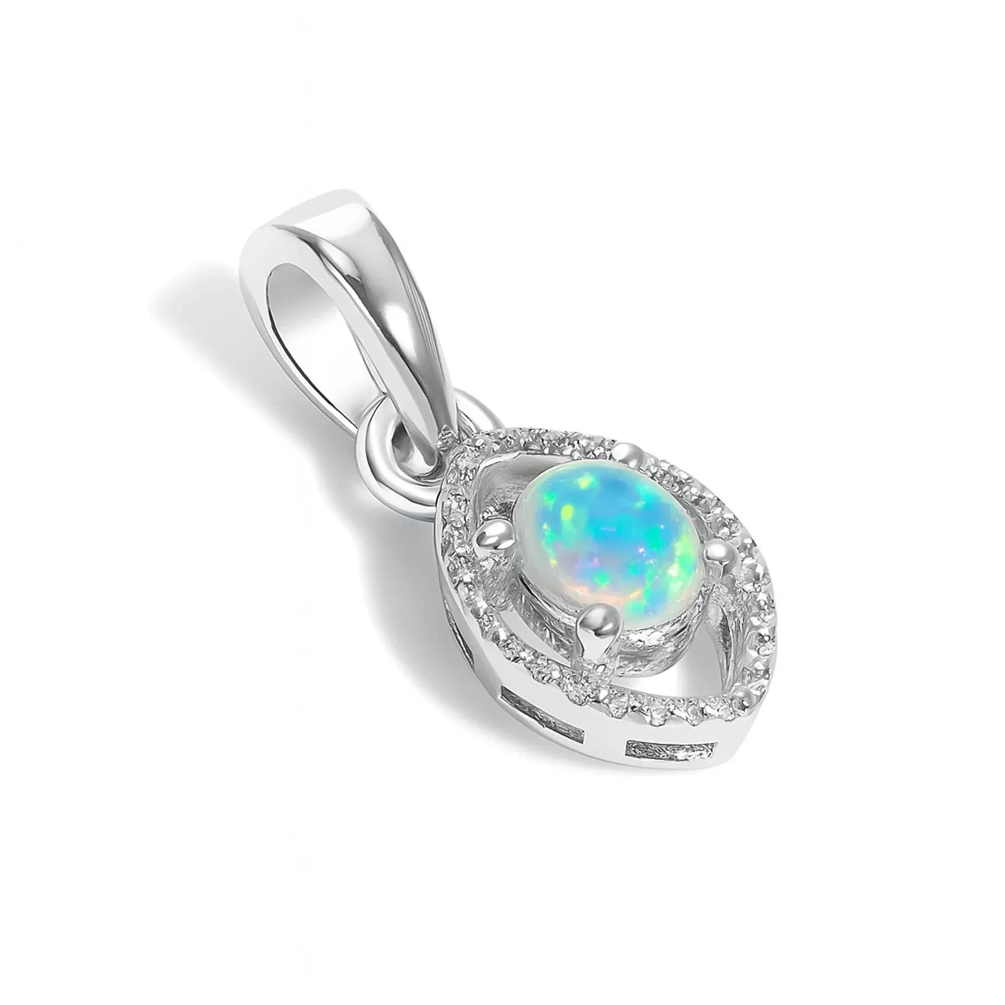 Ethiopian Opal Pendant: 925 Sterling Silver Gemstone Jewelry