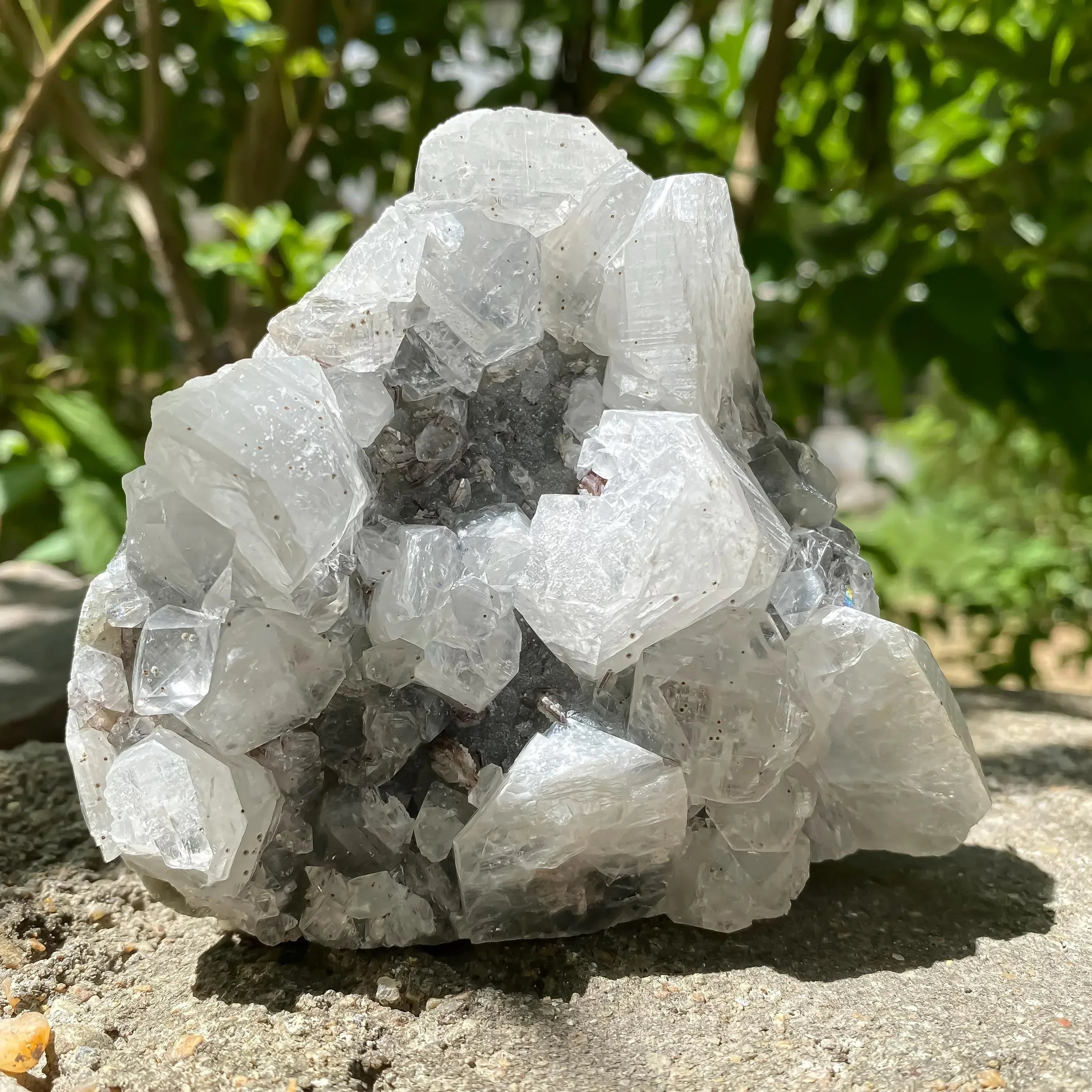 Apophyllite Crystal Cluster, Stunning Sparkling Zeolite Specimen, Cubic White Apophyllite Zeolite Cluster 580gm Zeolite