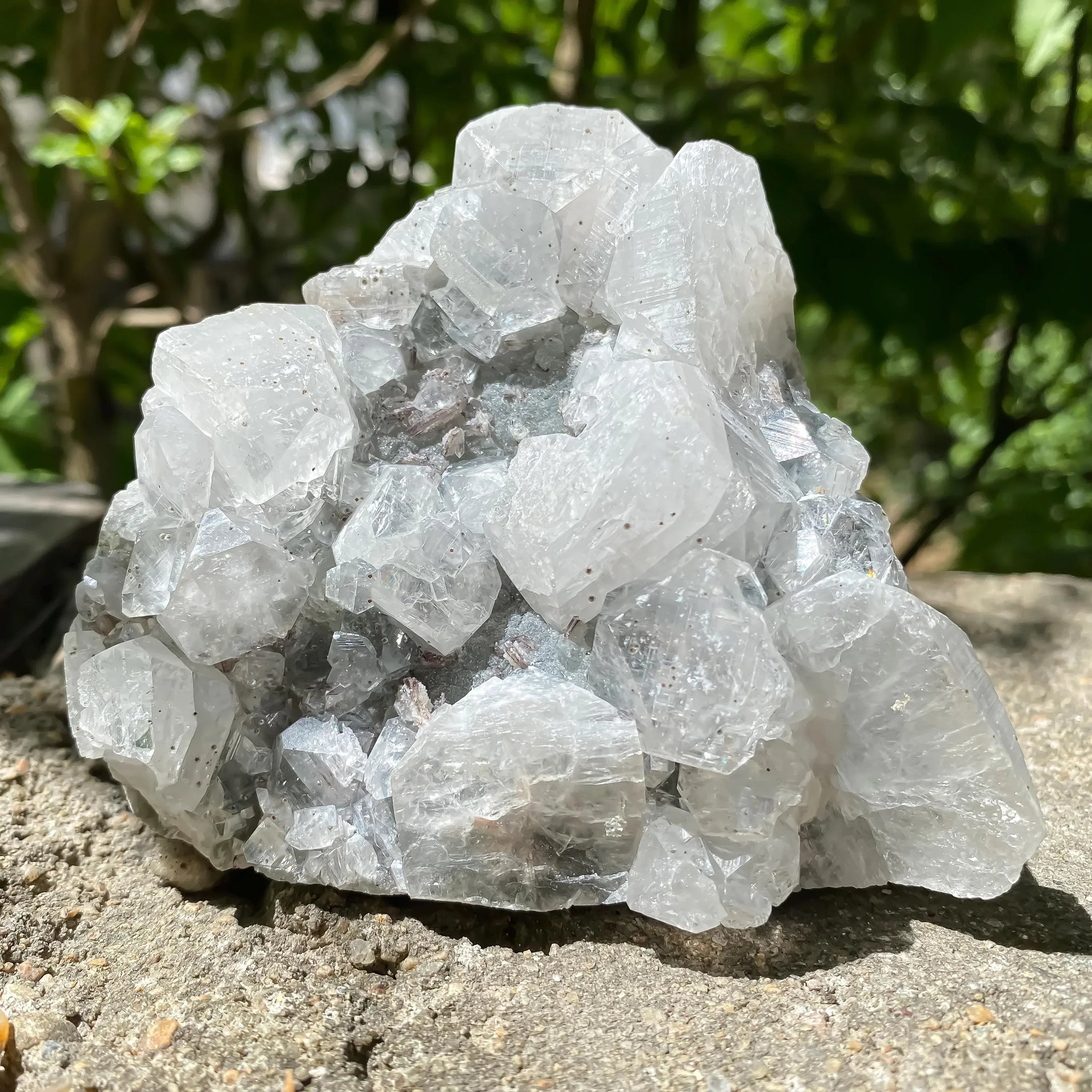Apophyllite Crystal Cluster, Stunning Sparkling Zeolite Specimen, Cubic White Apophyllite Zeolite Cluster 580gm Zeolite