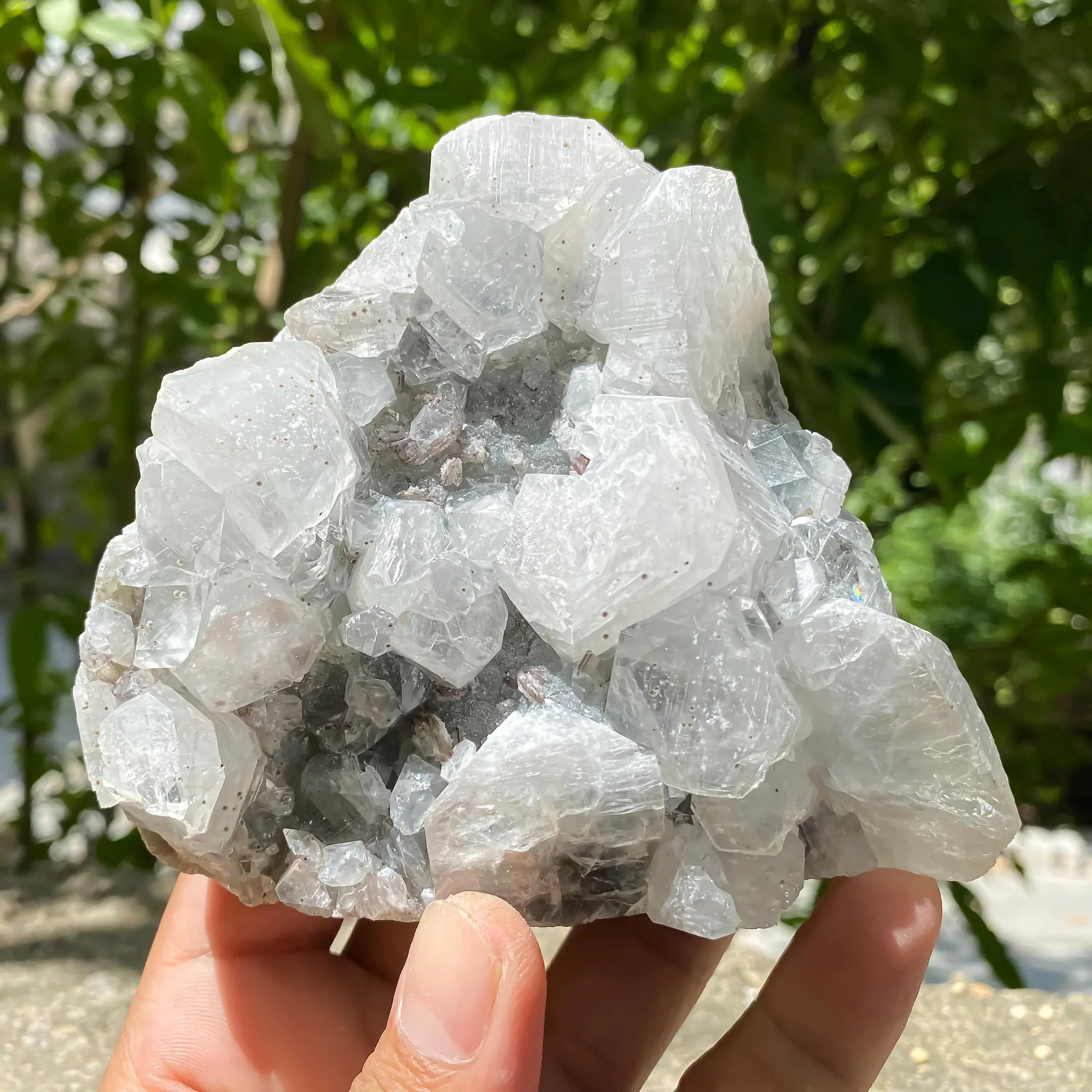 Apophyllite Crystal Cluster, Stunning Sparkling Zeolite Specimen, Cubic White Apophyllite Zeolite Cluster 580gm Zeolite