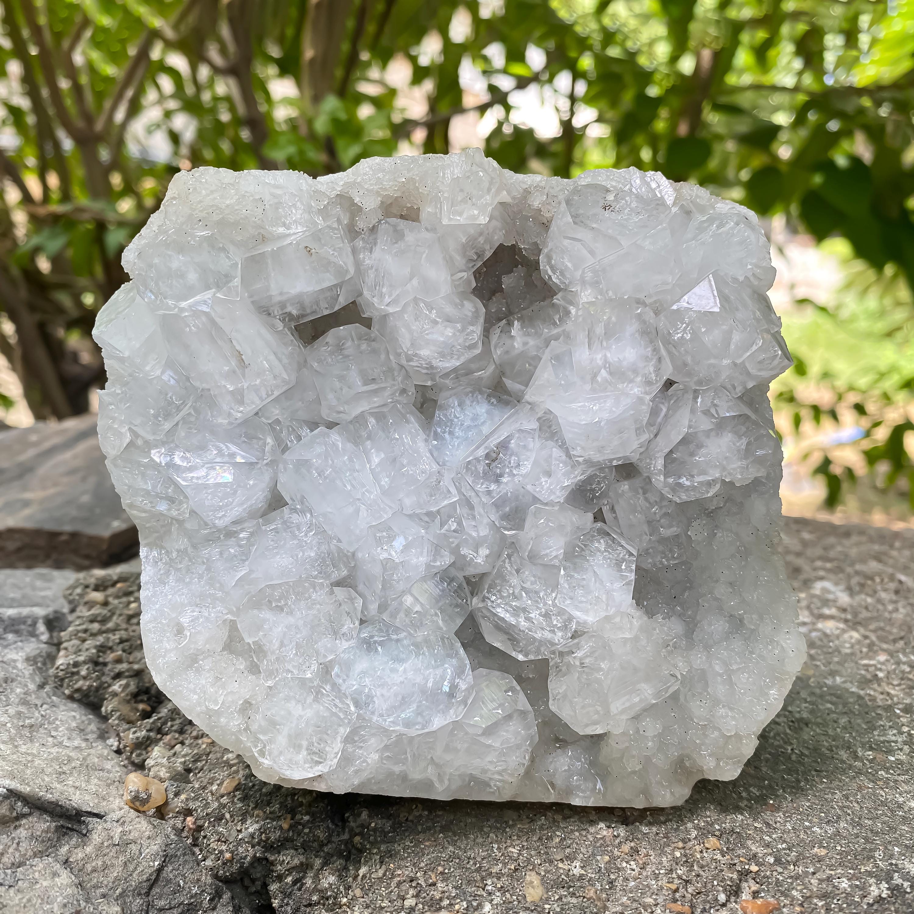 Natural Apophyllite with Stilbite Cluster - High Vibration Reiki Healing Crystal 975gm