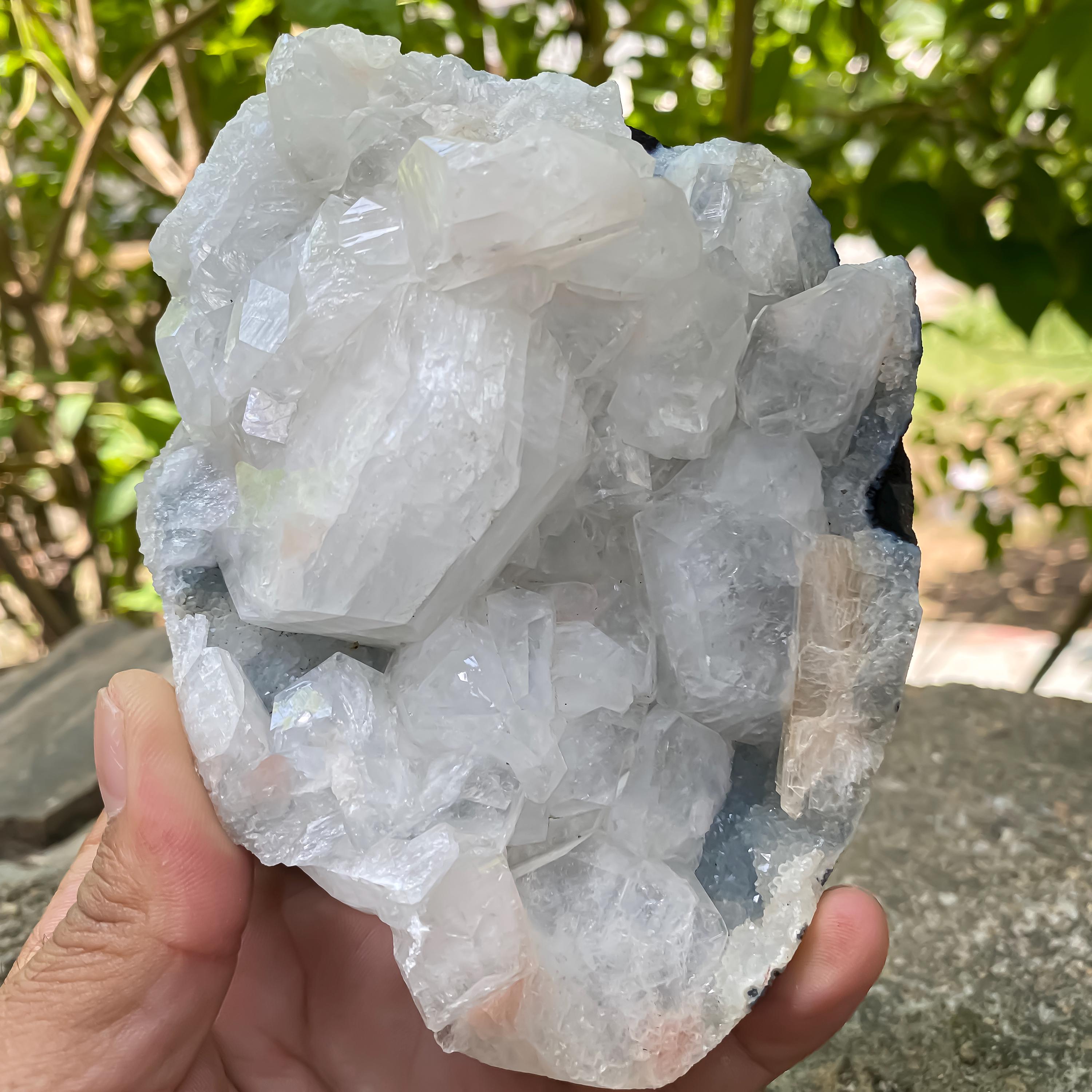 Natural Apophyllite Crystal Cluster  Zeolite Rough Mineral for Healing, Meditation, Home Decor 695gm
