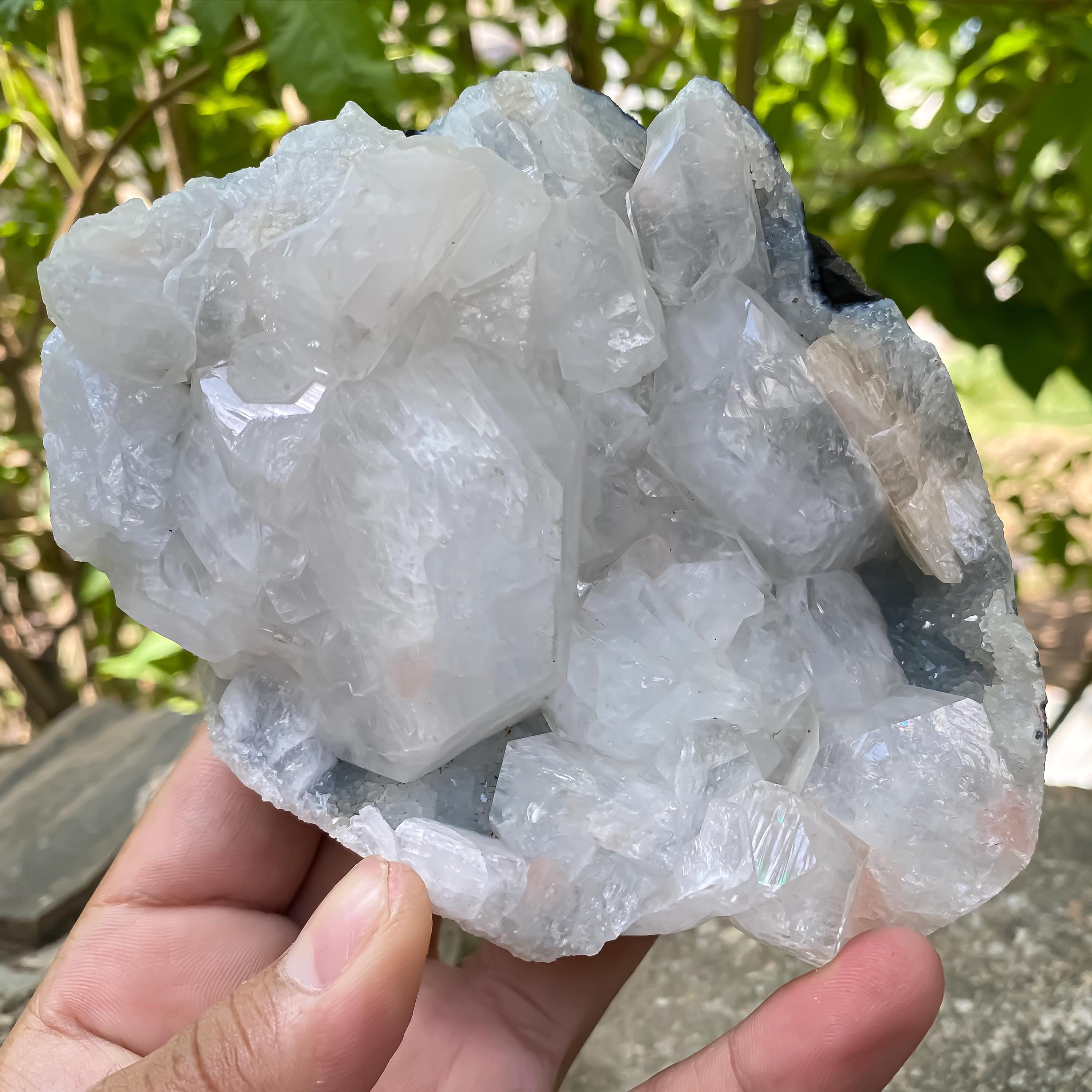 Natural Apophyllite Crystal Cluster  Zeolite Rough Mineral for Healing, Meditation, Home Decor 695gm