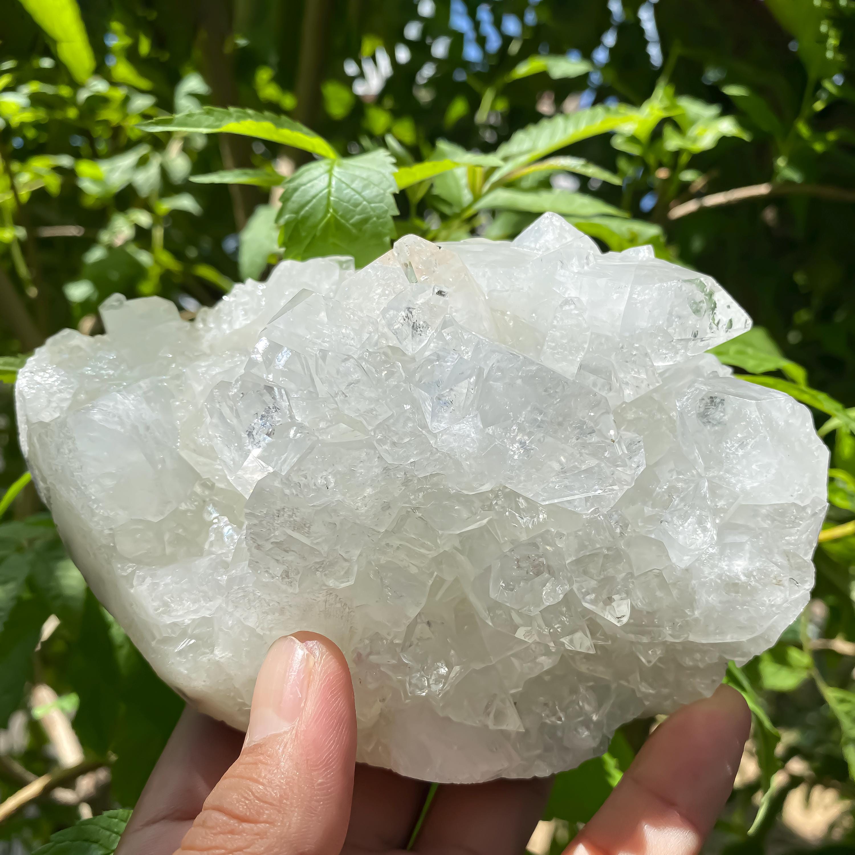 Raw White Apophyllite Crystal Cluster | Reiki Healing Stone
