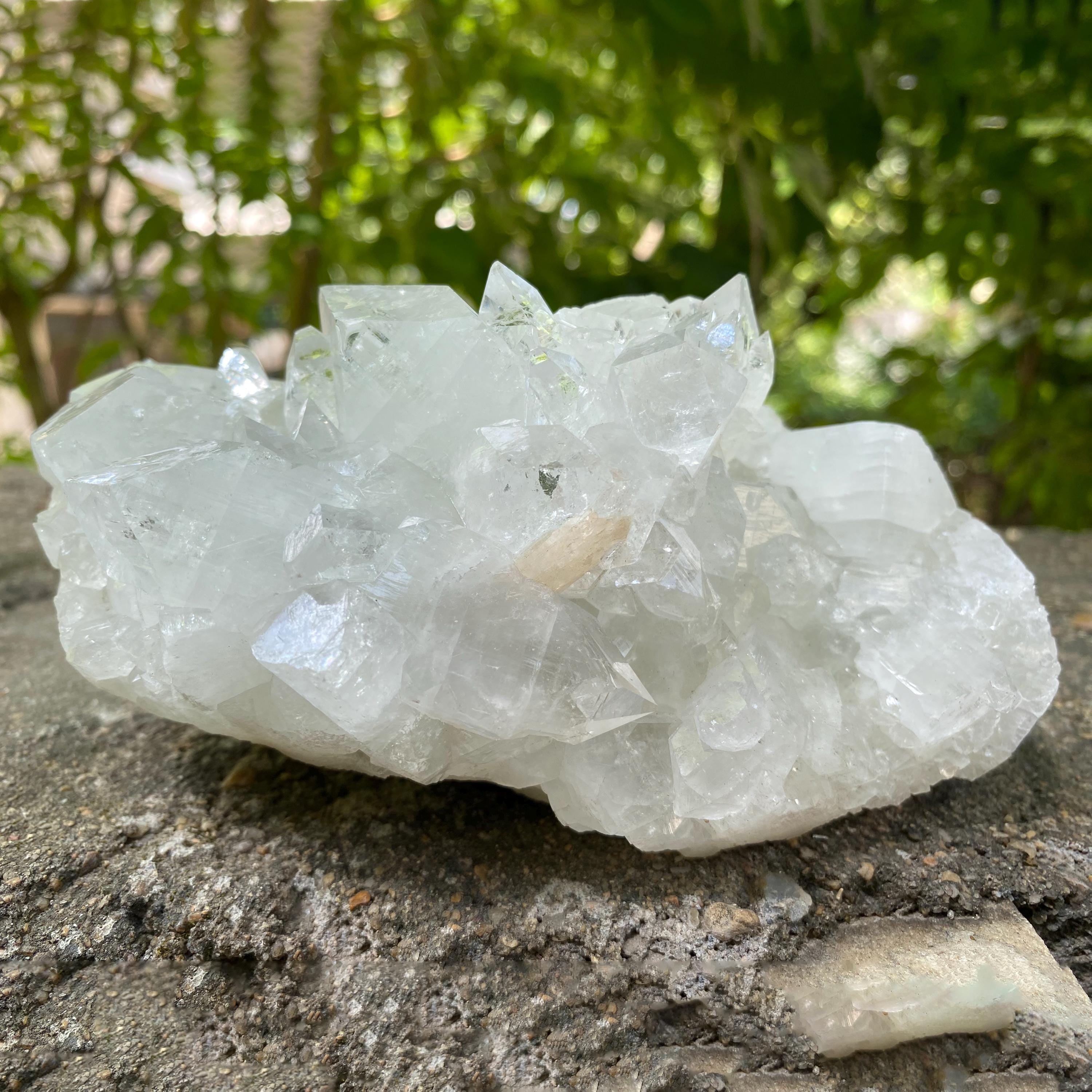 Raw White Apophyllite Crystal Cluster | Reiki Healing Stone