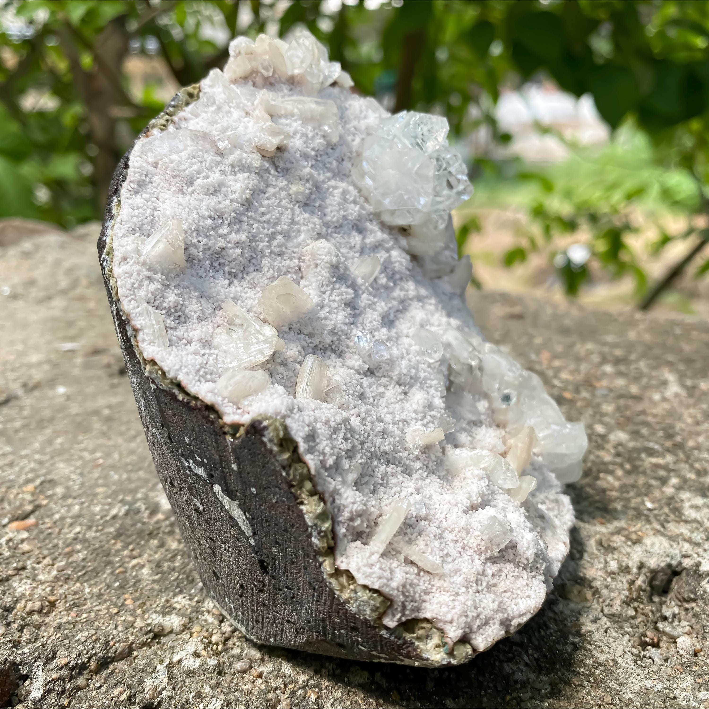 Raw White Apophyllite Crystal Cluster: Natural Reiki Healing Stone