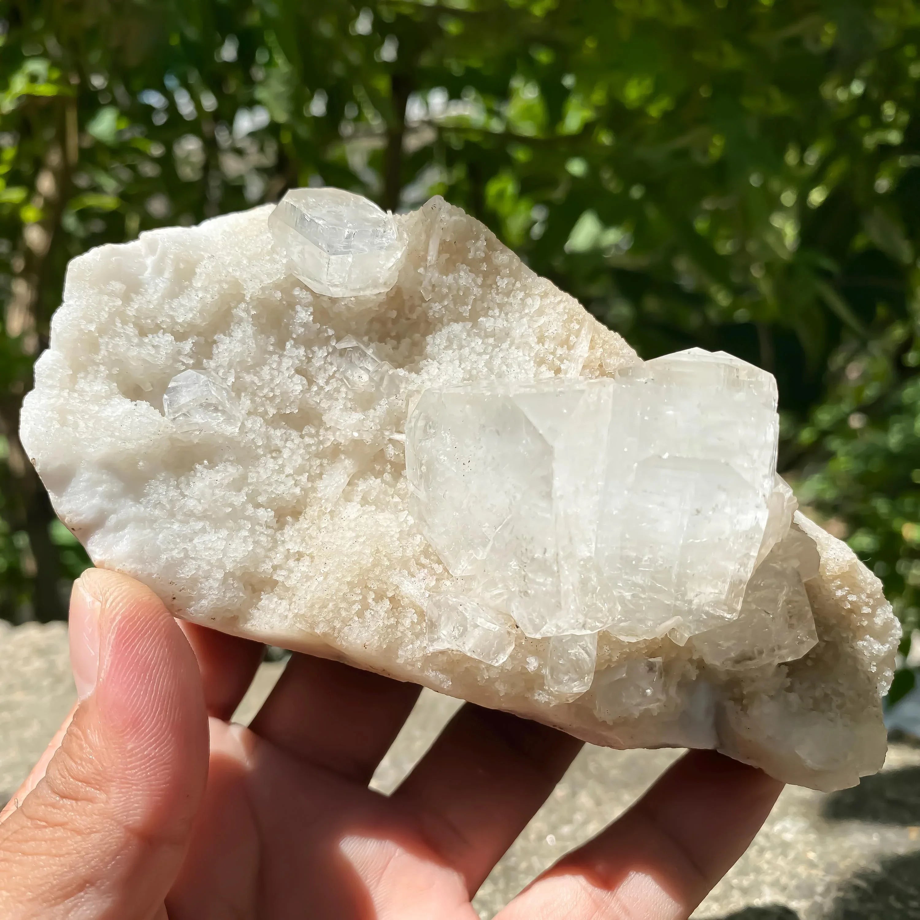 White Apophyllite Crystal Cluster | Raw Mineral | Reiki Healing Stone | Cluster Rough - Himalya Quartz